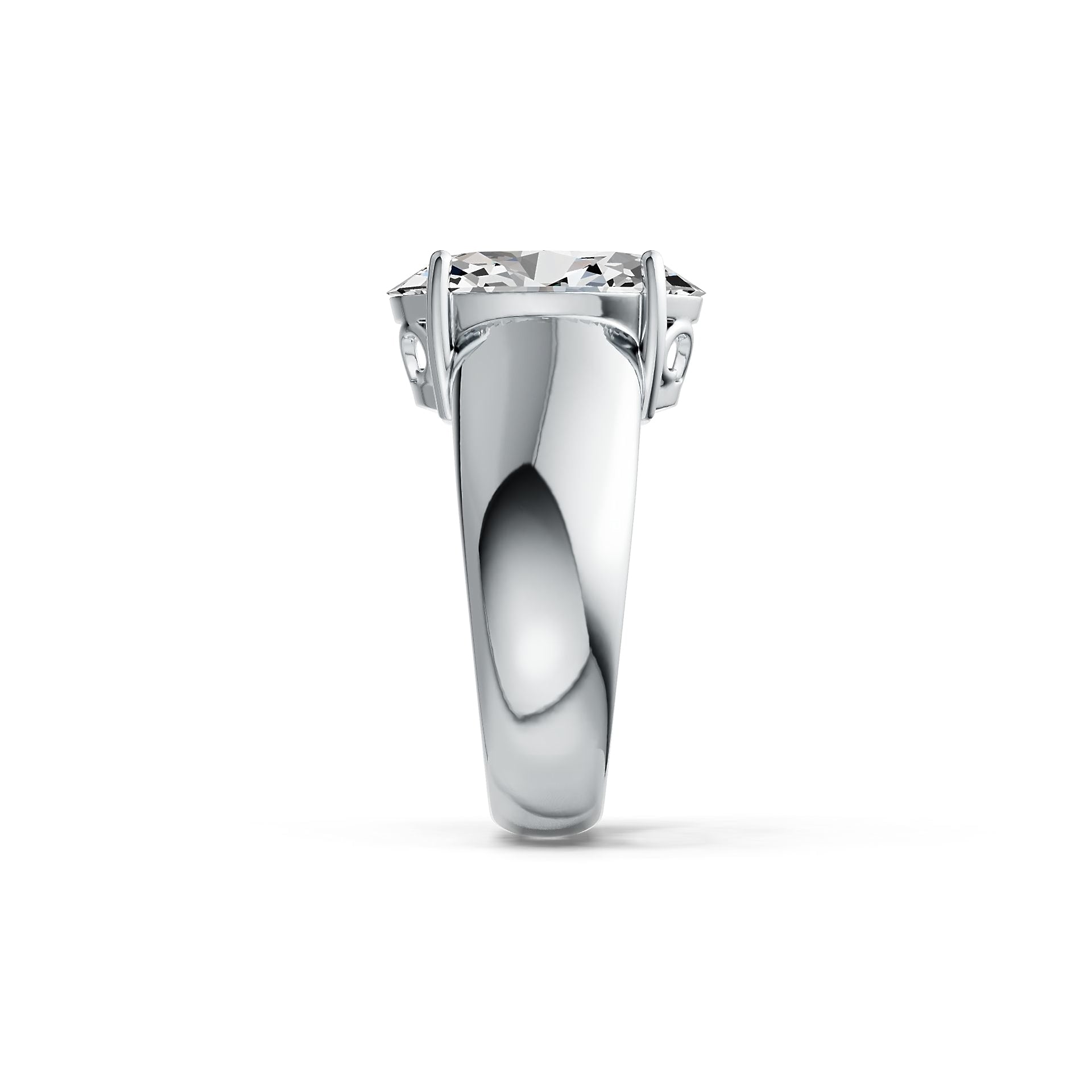 Sterling Silver Semi Mount Ring Setting Oval OV 14X10mm Solitaire DHJ