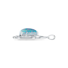 Sterling Silver Semi Mount Pendant Setting Pear PE 17X12mm Cabochon DHJ