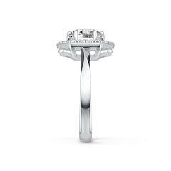 Sterling Silver Semi Mount Ring Setting Round RD 8X8mm Halo Syzjewelry