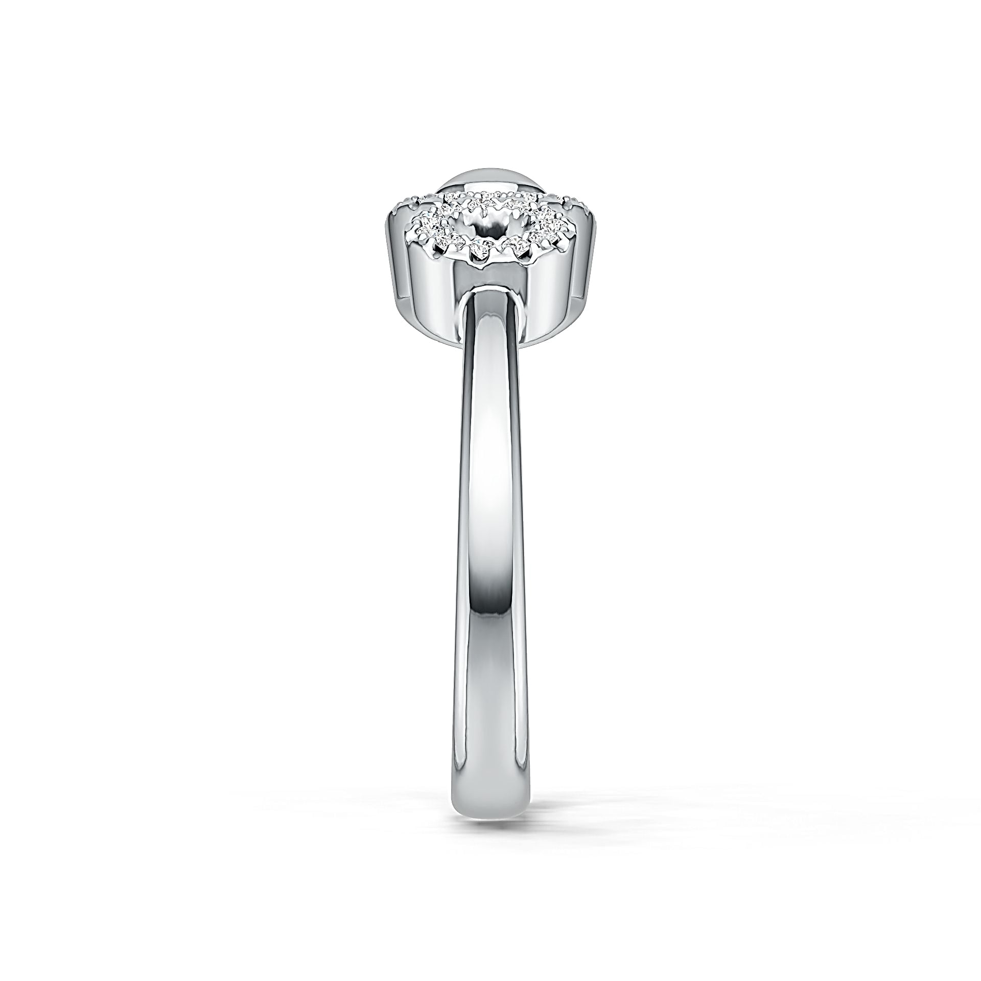 Sterling Silver Ring Toi et Moi Theme with White topaz or Moissanite DHJ