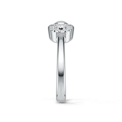 Sterling Silver Ring Toi et Moi Theme with White topaz or Moissanite DHJ