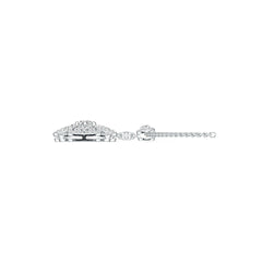 Sterling Silver Semi Mount Pendant Setting Round RD 5x5mm with White Topaz DHJ