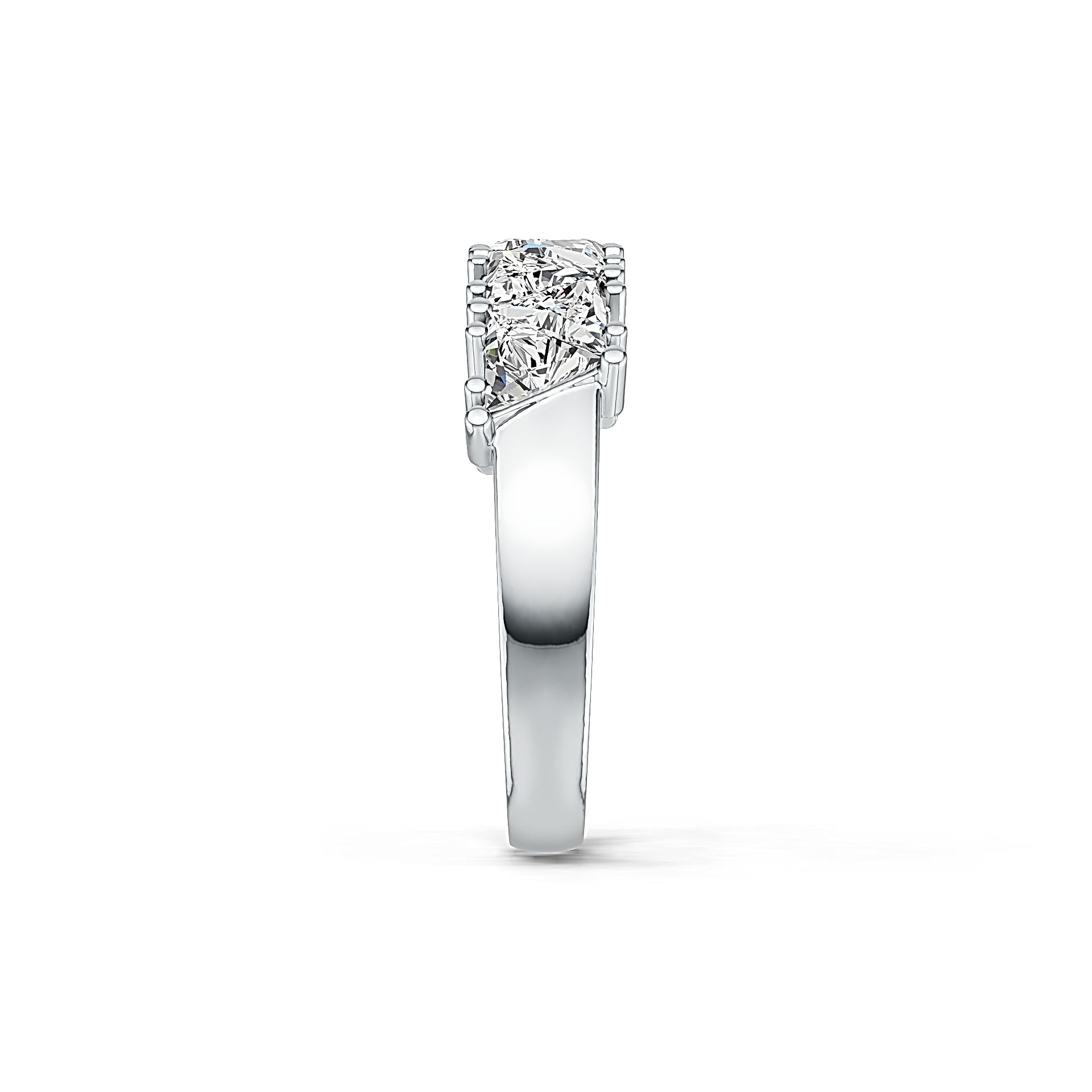 Sterling Silver Semi Mount Ring Setting Trillion TR 4X4mm DHJ
