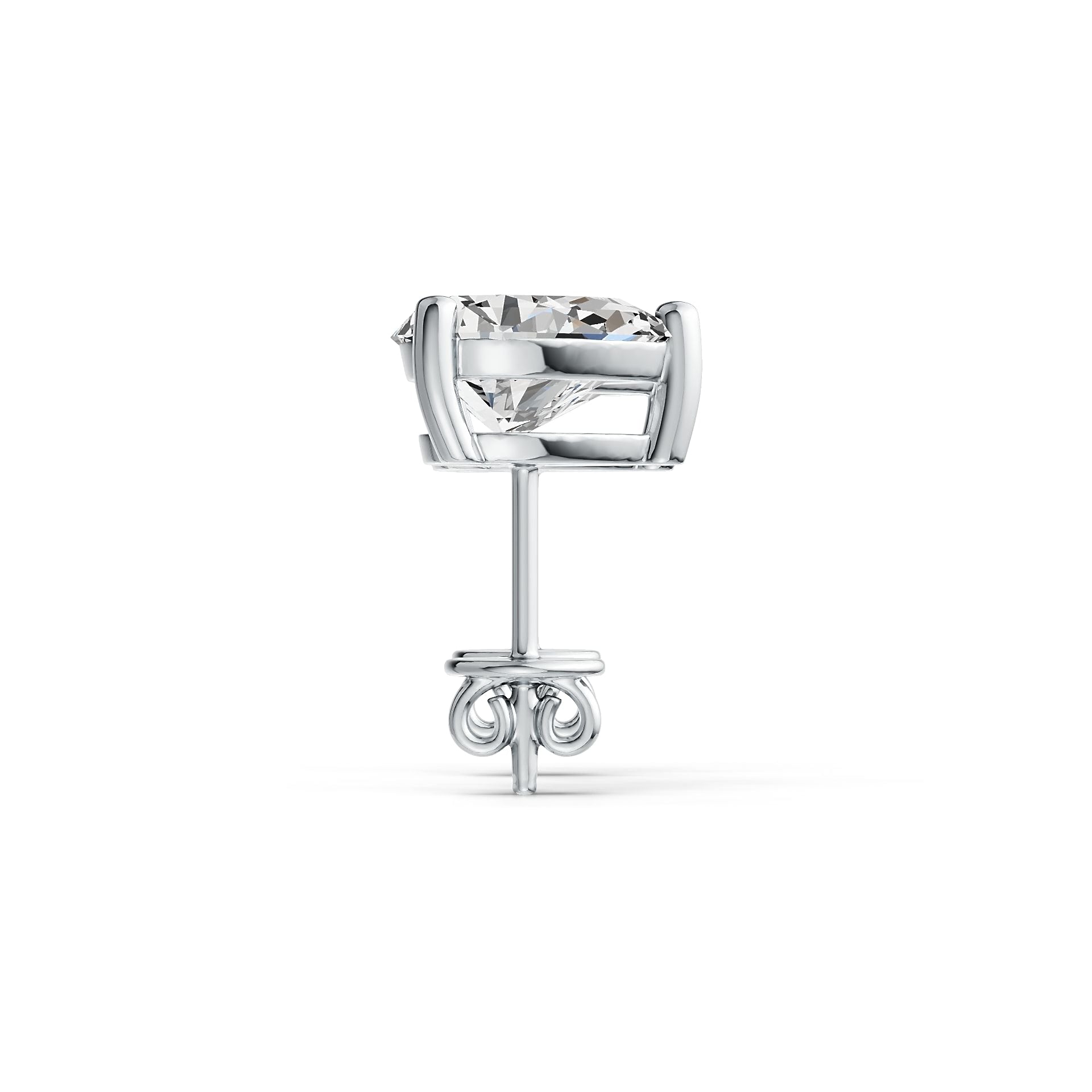 Sterling Silver Semi Mount Earrings Setting Pear PE 8X6mm Stud DHJ