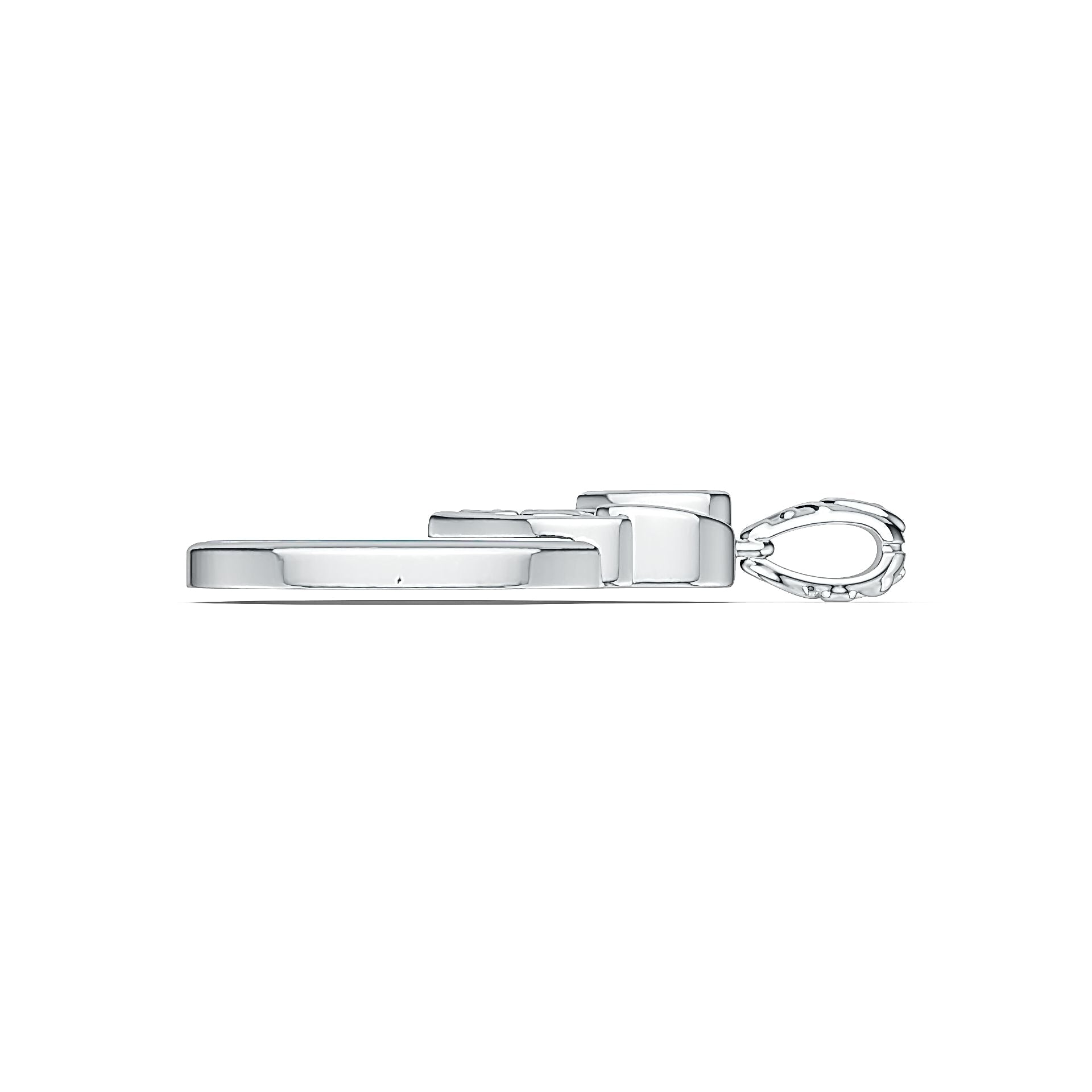 Sterling Silver Semi Mount Pendant Setting Round RD 20x20mm PE 6X4mm DHJ