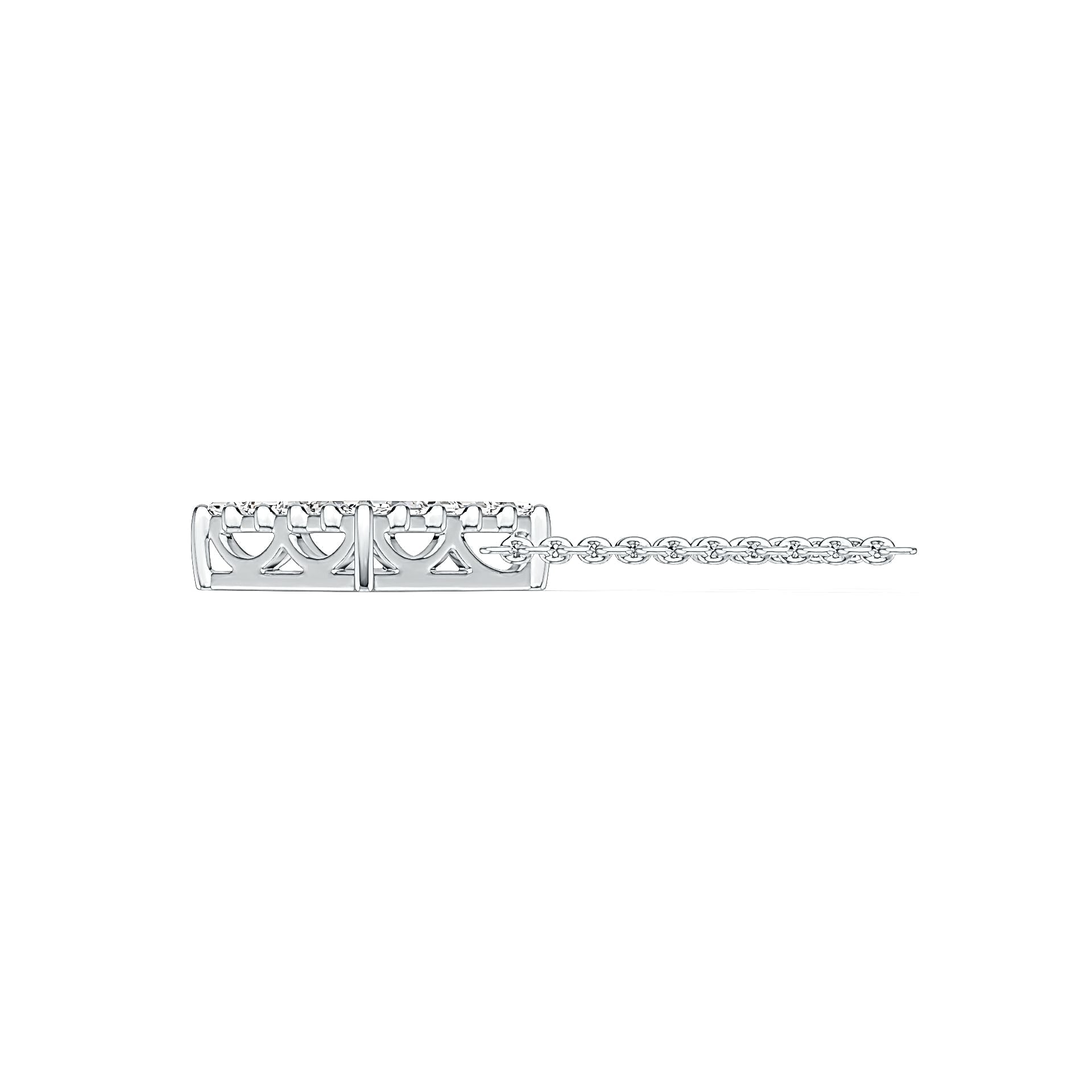10K Gold Cluster Pendant with White Topaz or Moissanite Syzjewelry