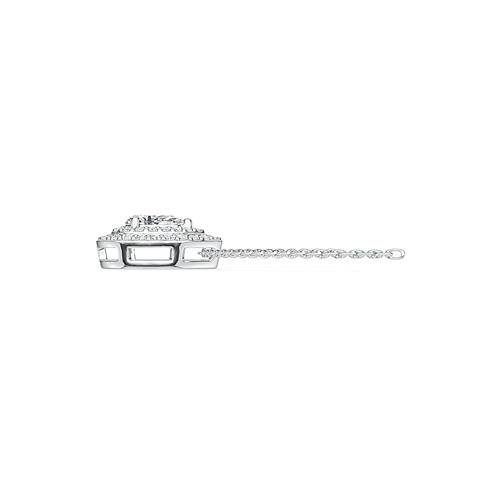Sterling Silver Semi Mount Pendant Setting Pear PE 5X3mm DHJ