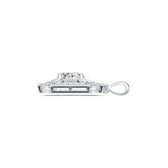 Sterling Silver Semi Mount Pendant Setting Round RD 9x9mm DHJ