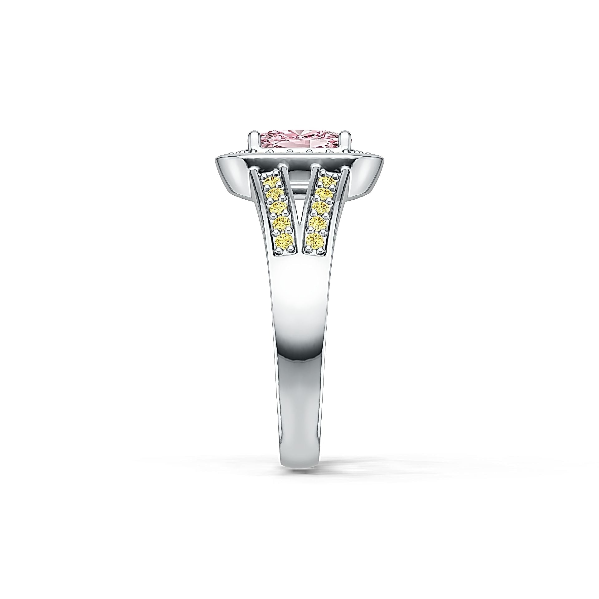 Sterling Silver Semi Mount Ring Setting Cushion Cu 7x5mm Halo Topaz Split Shank Syzjewelry