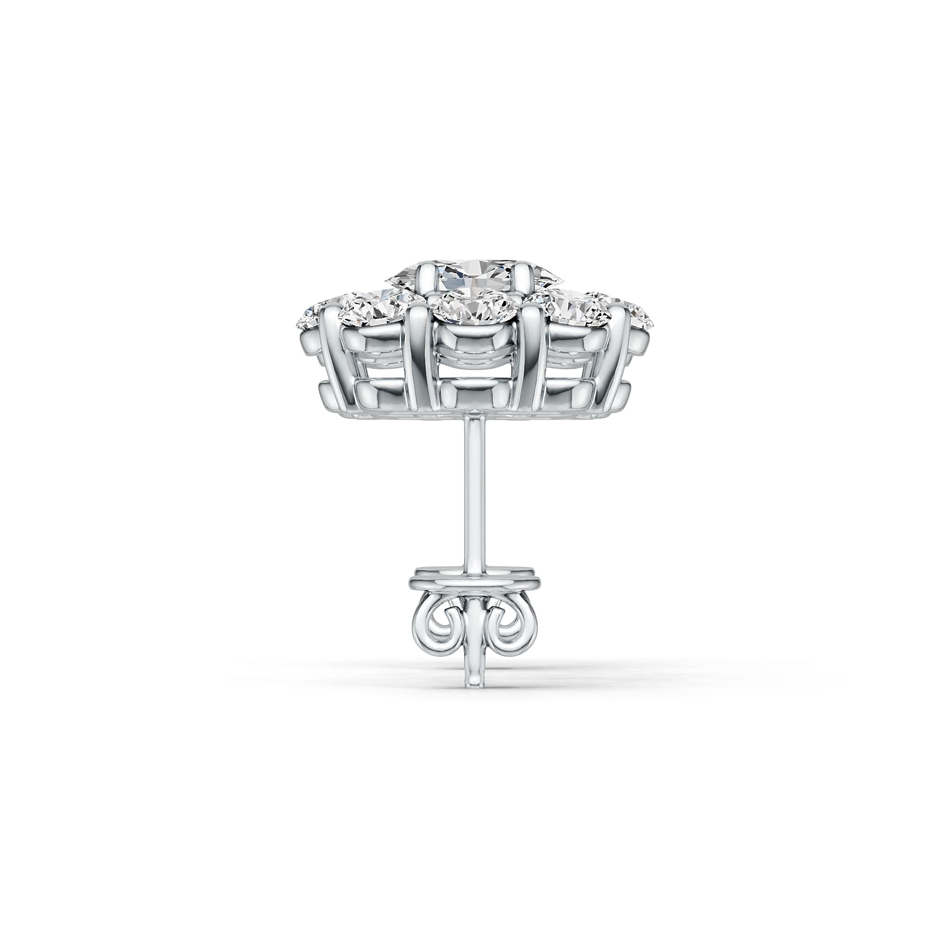 Sterling Silver Semi Mount Earrings Setting Oval OV 6X4mm DHJ