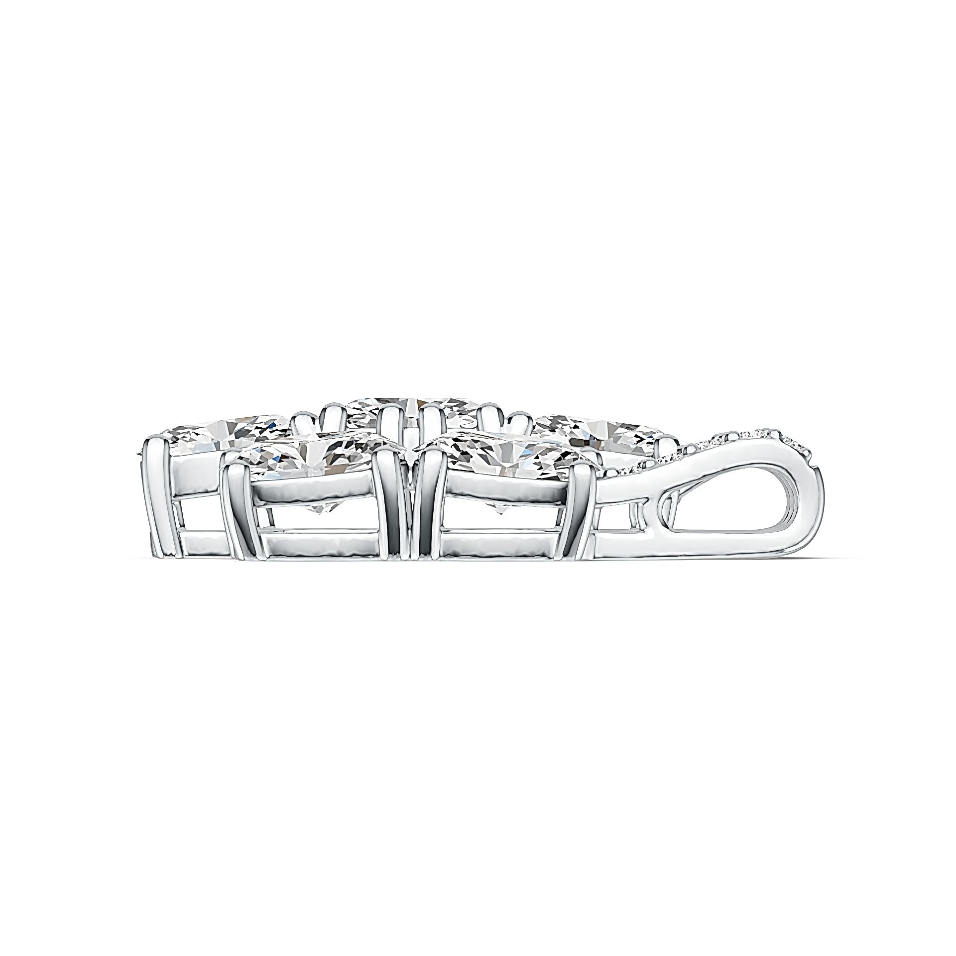 Sterling Silver Semi Mount Pendant Setting Oval OV 6X4mm DHJ