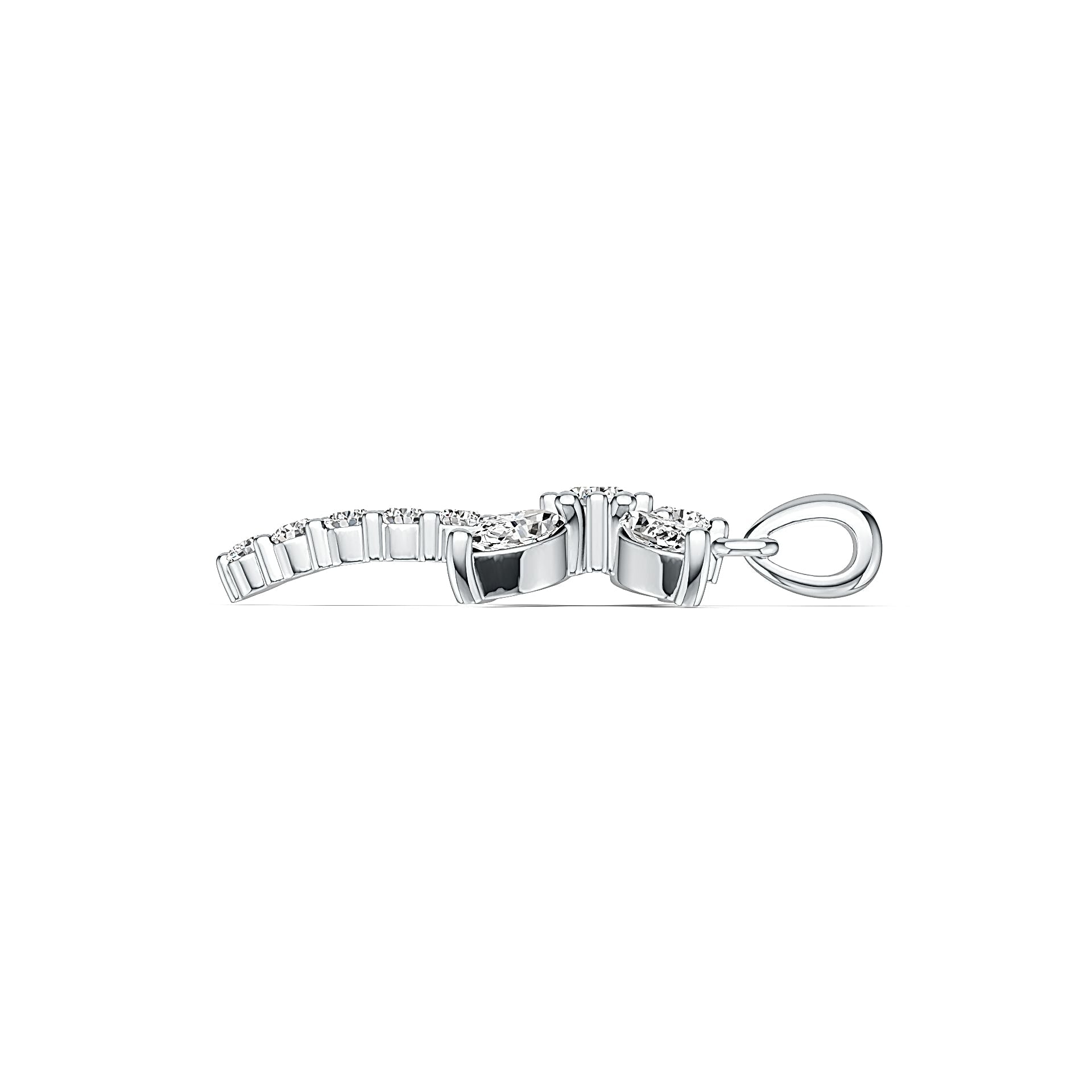 Sterling Silver Semi Mount Pendant Setting Marquise MQ 6X3mm DHJ