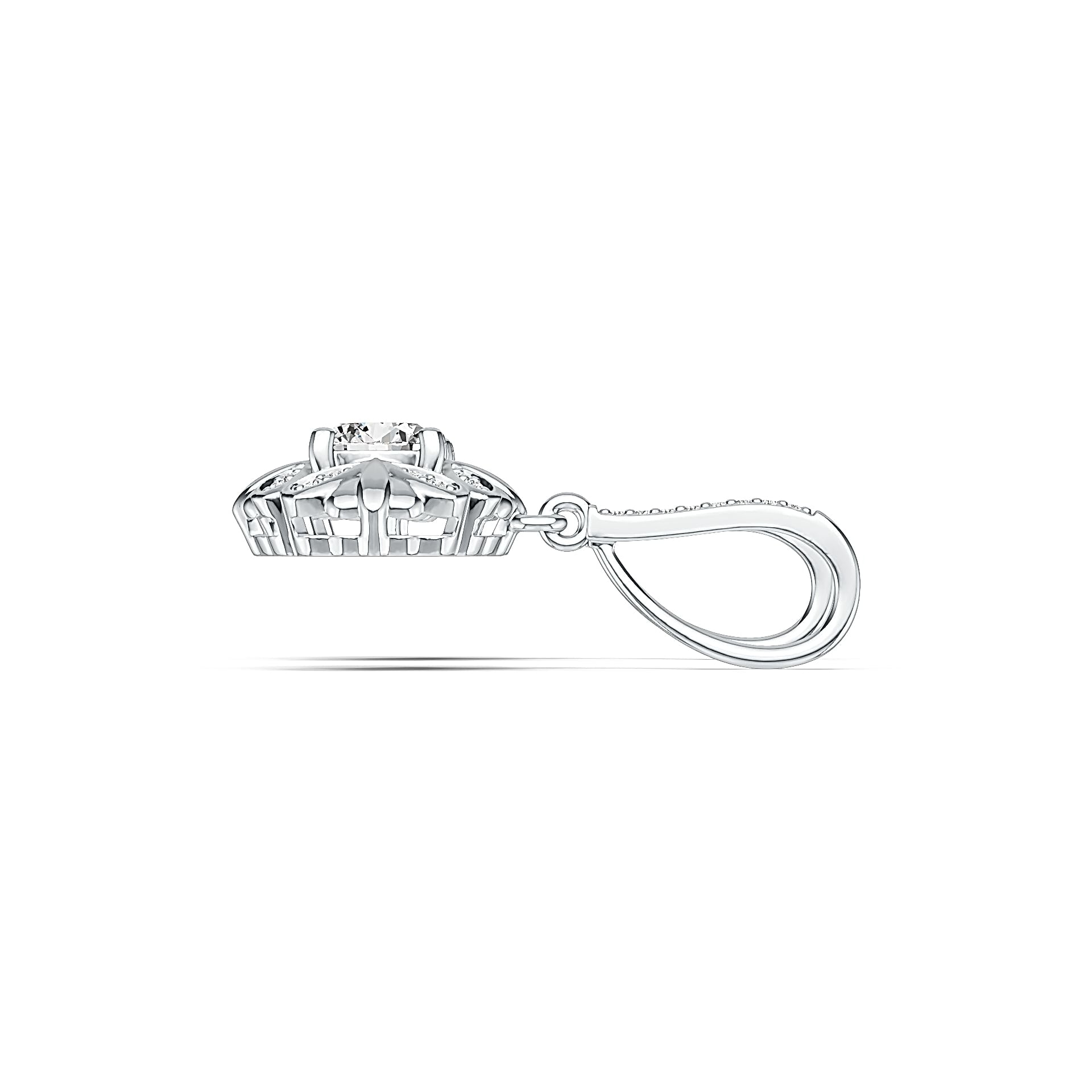 Sterling Silver Semi Mount Earrings Setting Round RD 6x6mm DHJ
