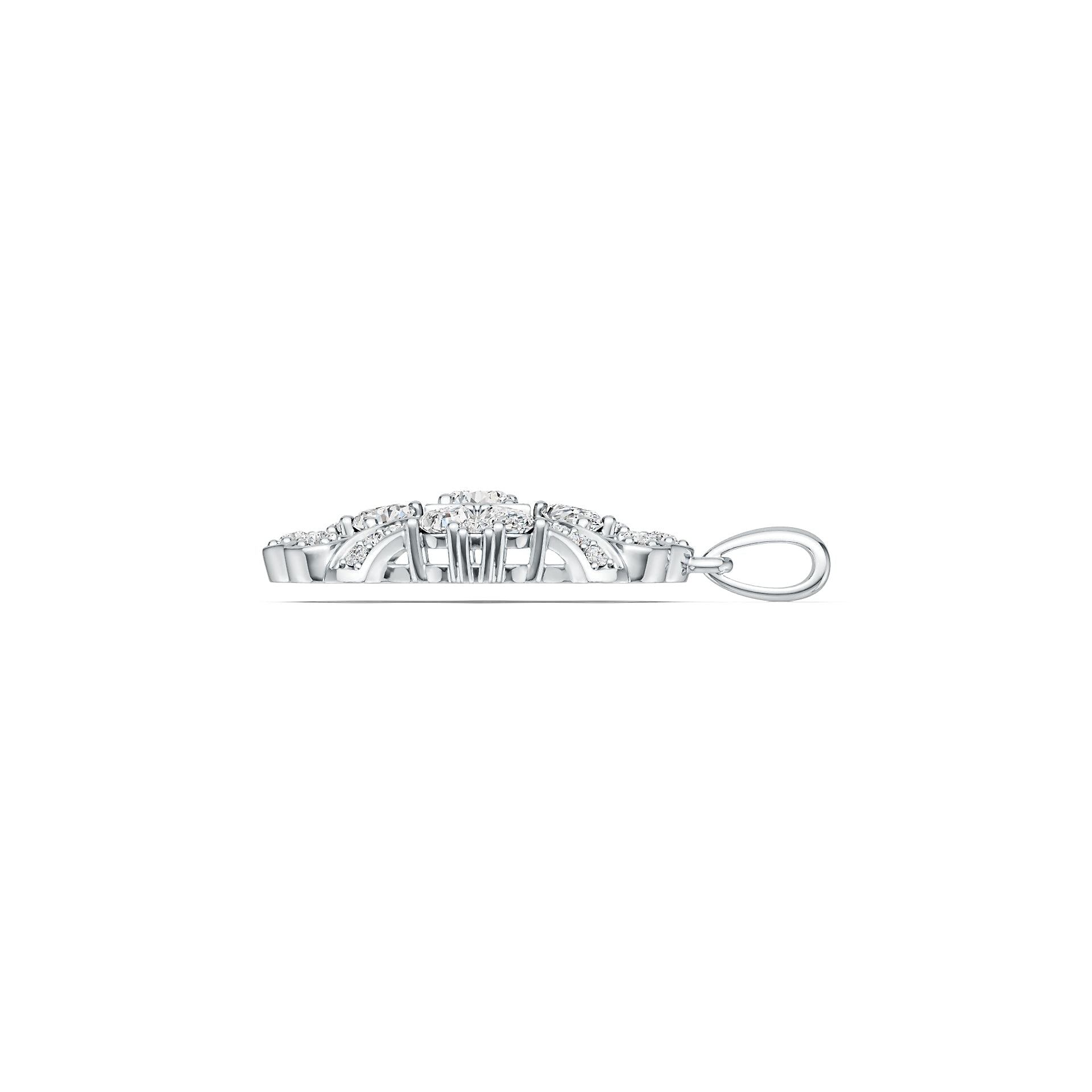 Sterling Silver Semi Mount Pendant Setting Round RD 5X5mm DHJ