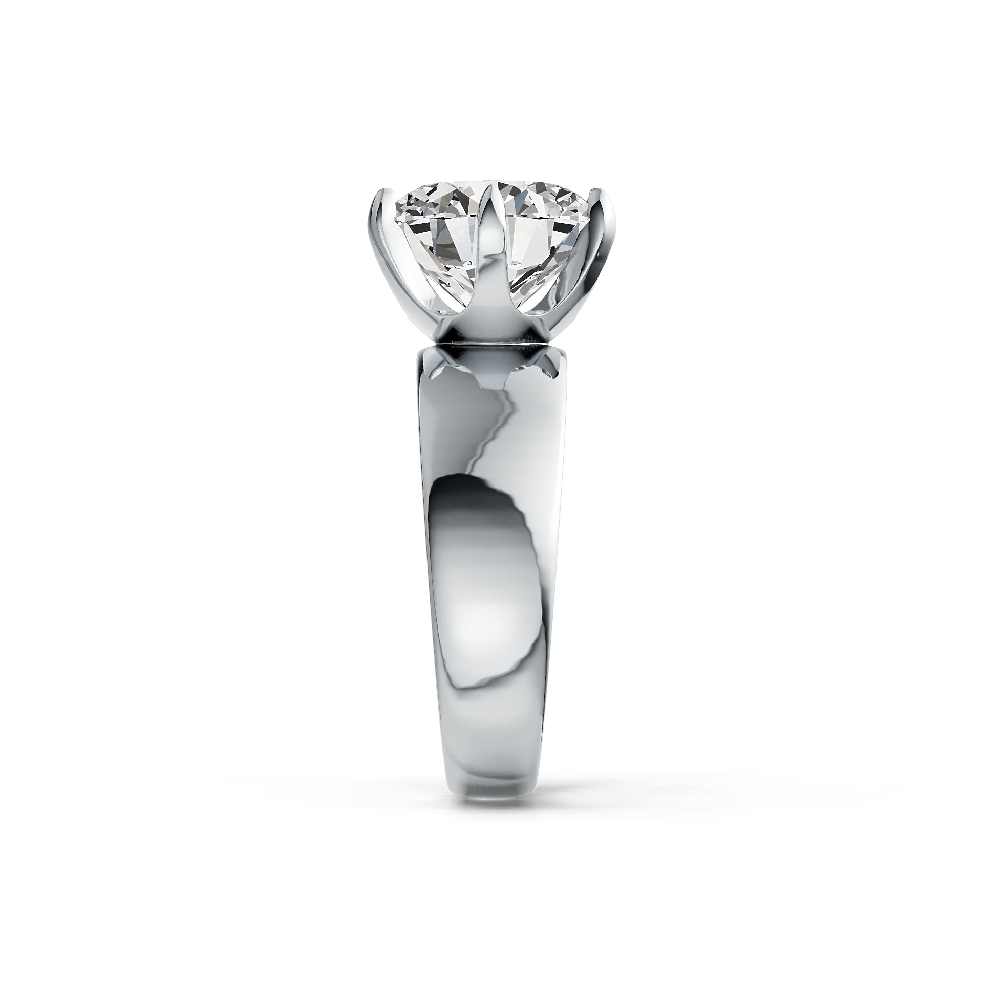 Sterling Silver Semi Mount Ring Setting Round RD 10.5mm Solitaire DHJ