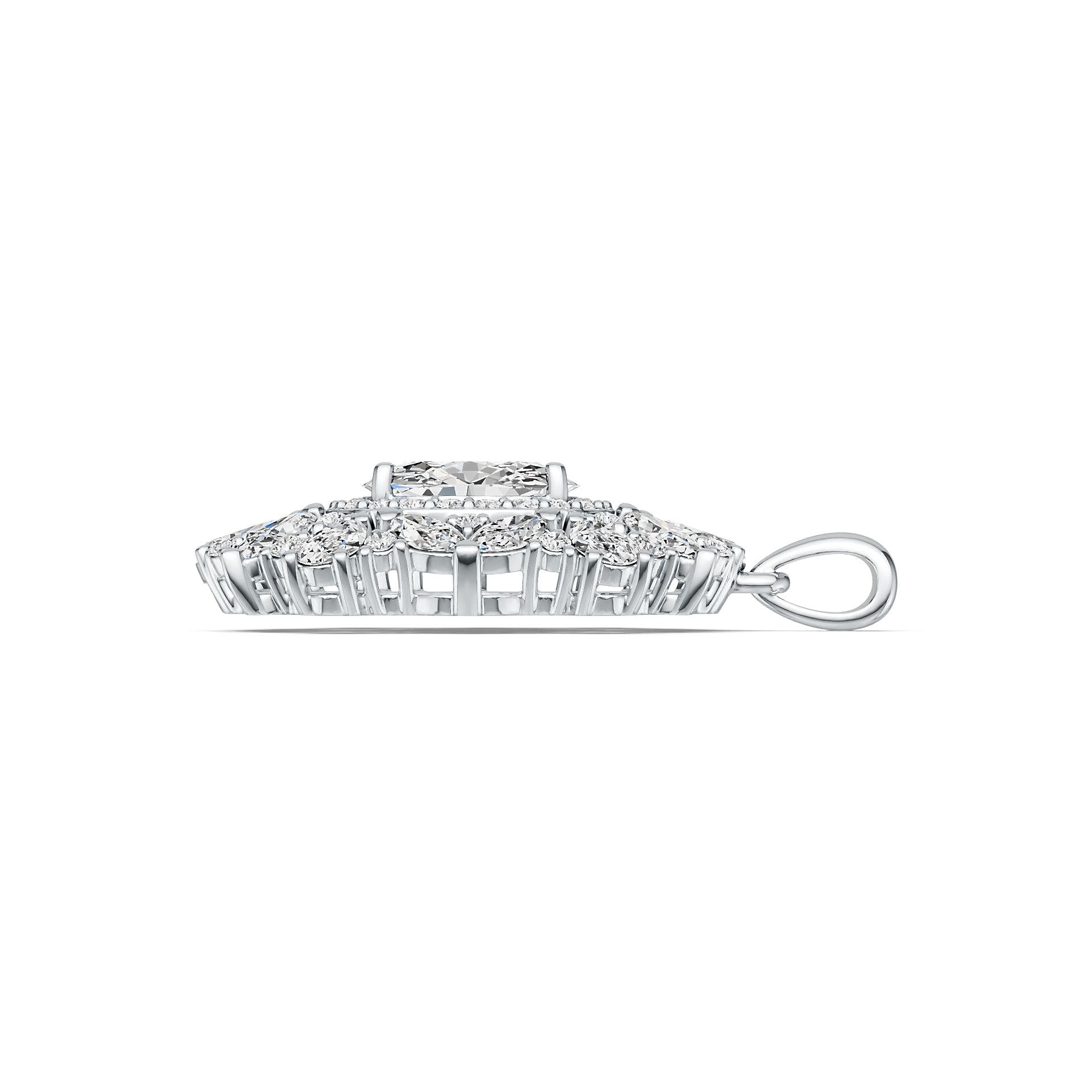 Sterling Silver Semi Mount Pendant Setting Oval OV 10X8mm DHJ