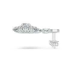 Sterling Silver Semi Mount Earrings Setting Round RD 6x6mm DHJ