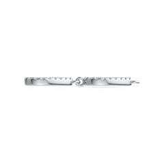 Sterling Silver Pendant Double Pear-Shaped with White Topaz or Moissanite DHJ