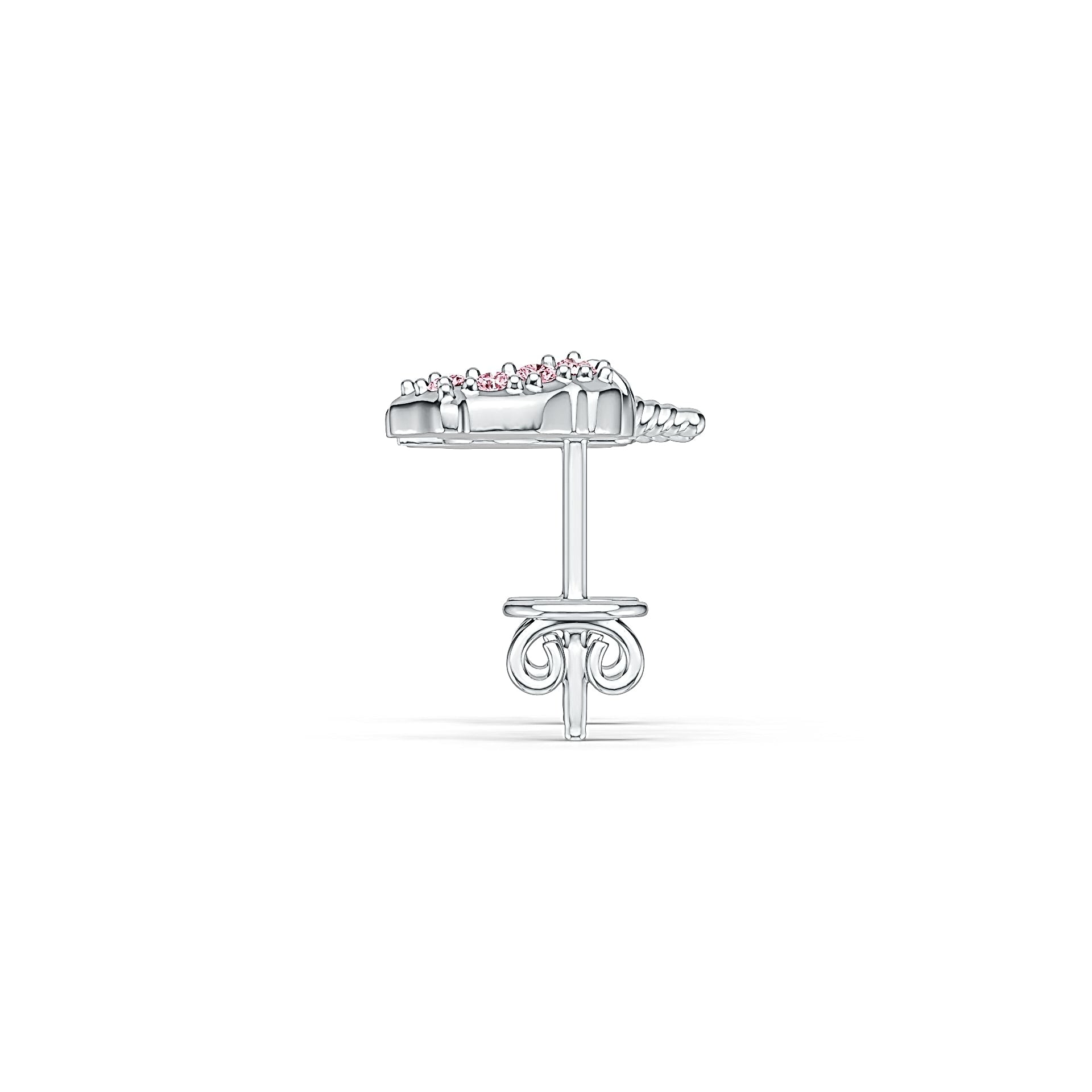 Sterling Silver Semi Mount Earrings Setting Round RD 1.5mm DHJ
