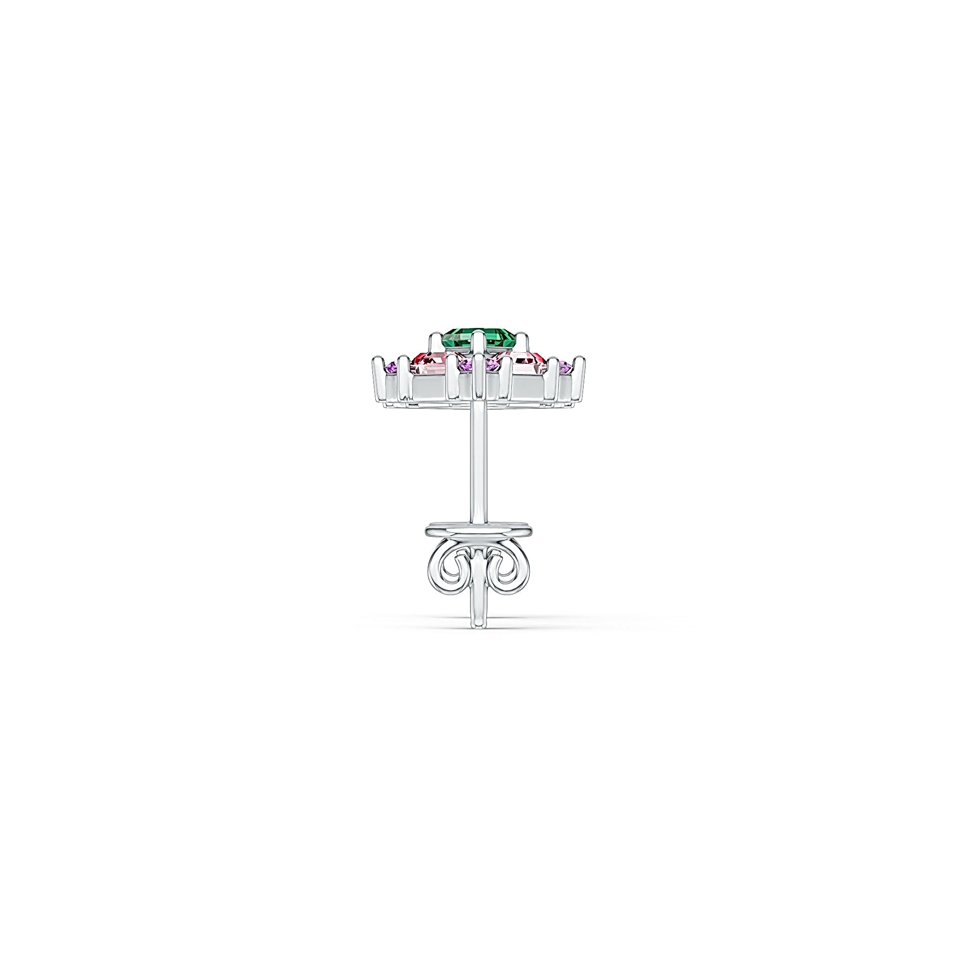 Sterling Silver Semi Mount Earrings Setting Princess SQ 3X3mm DHJ