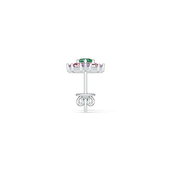 Sterling Silver Semi Mount Earrings Setting Princess SQ 3X3mm DHJ