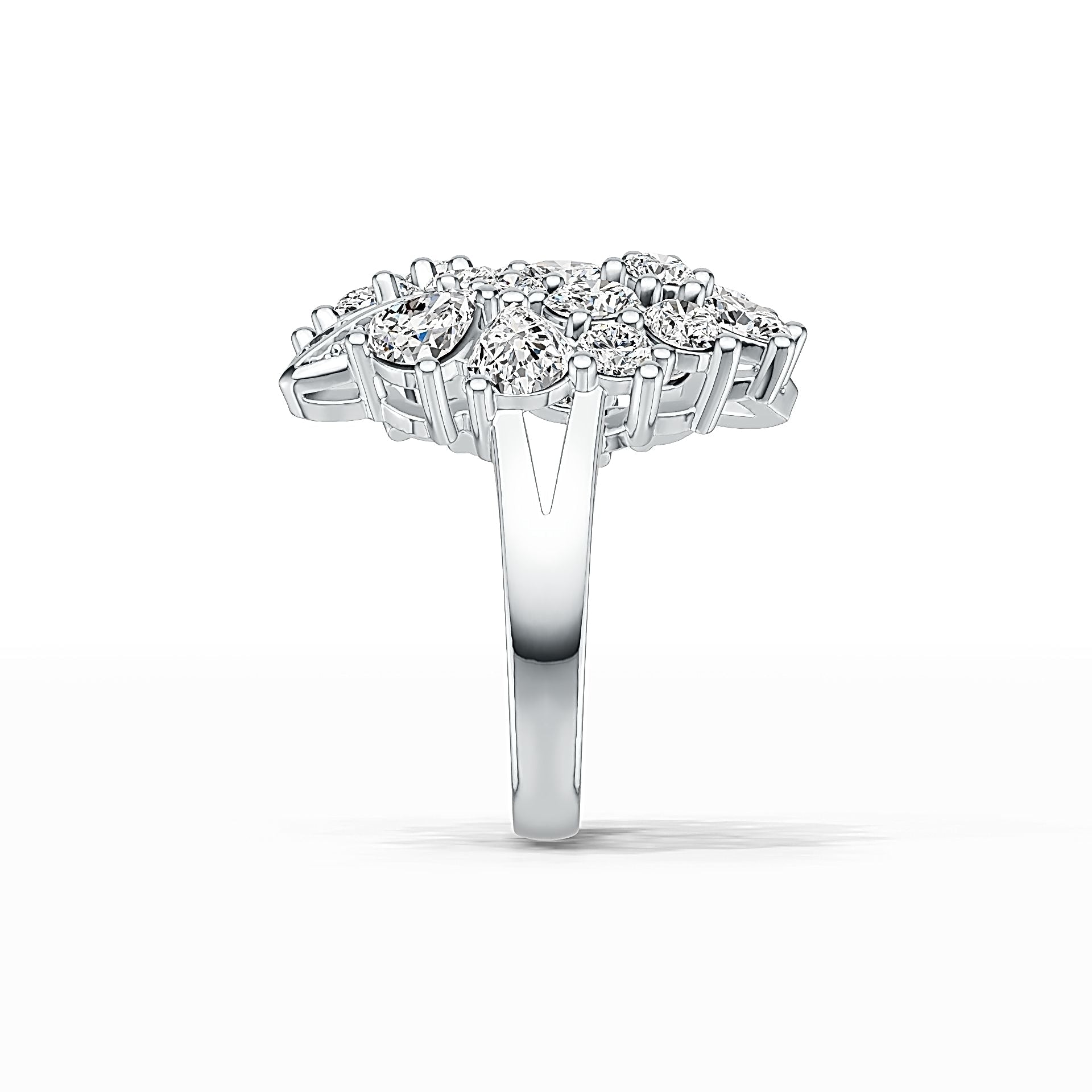 Sterling Silver Semi Mount Ring Setting Pear PE 5x4mm OV 4x3mm DHJ
