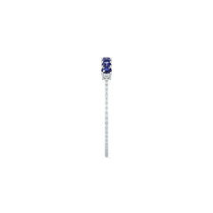 Sterling Silver Tennis Moissanite or Sapphire Bracelet For Women Round RD 6.5x6.5mm Fully Adjustable