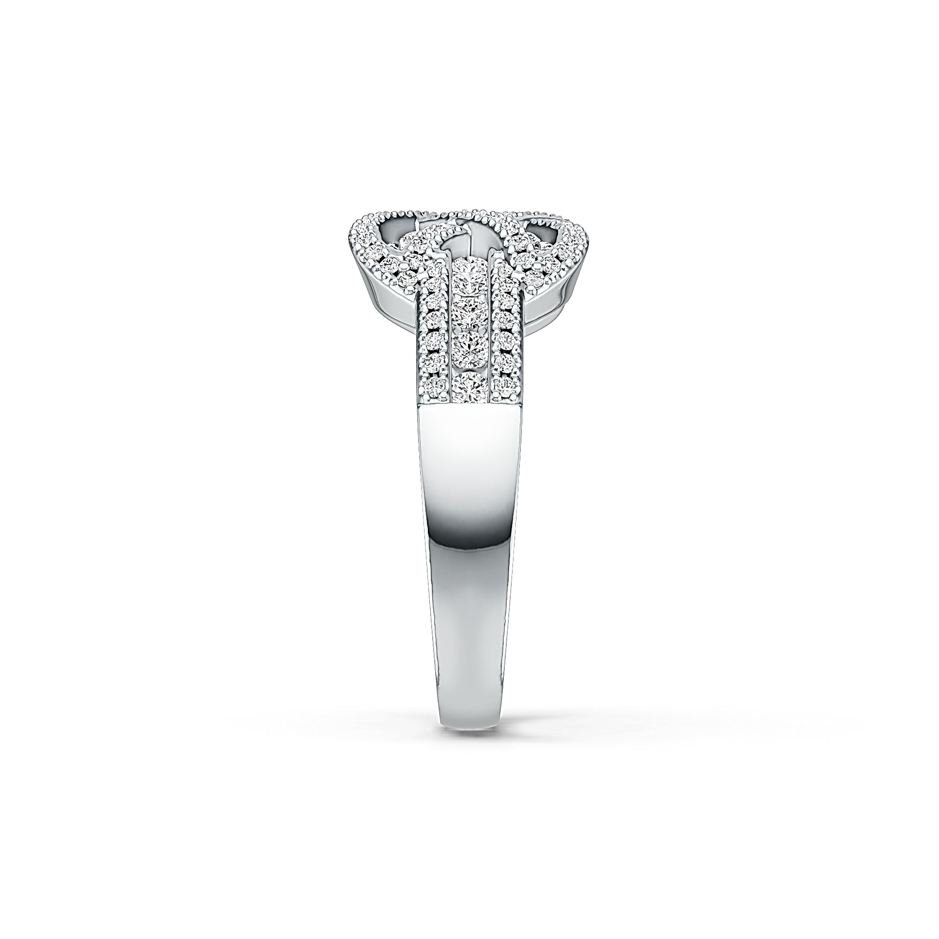Sterling Silver Infinity Ring with White Topaz or Moissanite - Syzjewelry