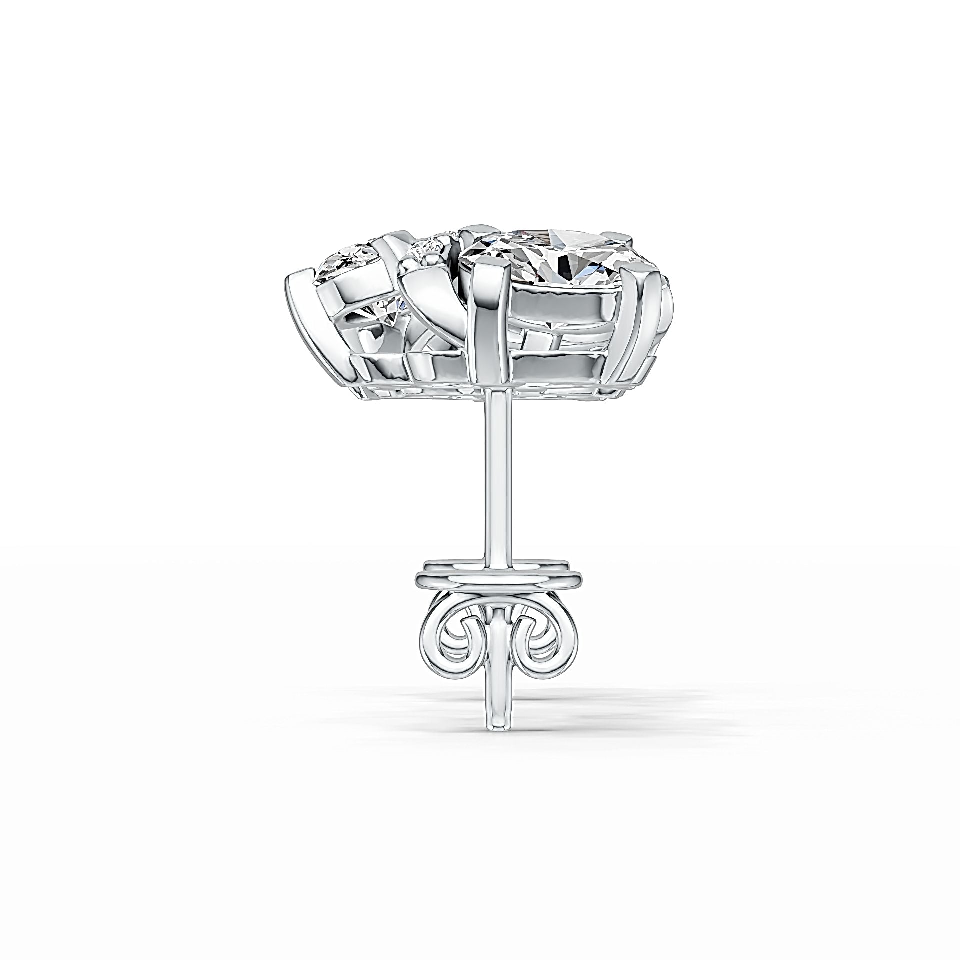 Sterling Silver Semi Mount Earrings Setting Oval OV 6X4mm DHJ