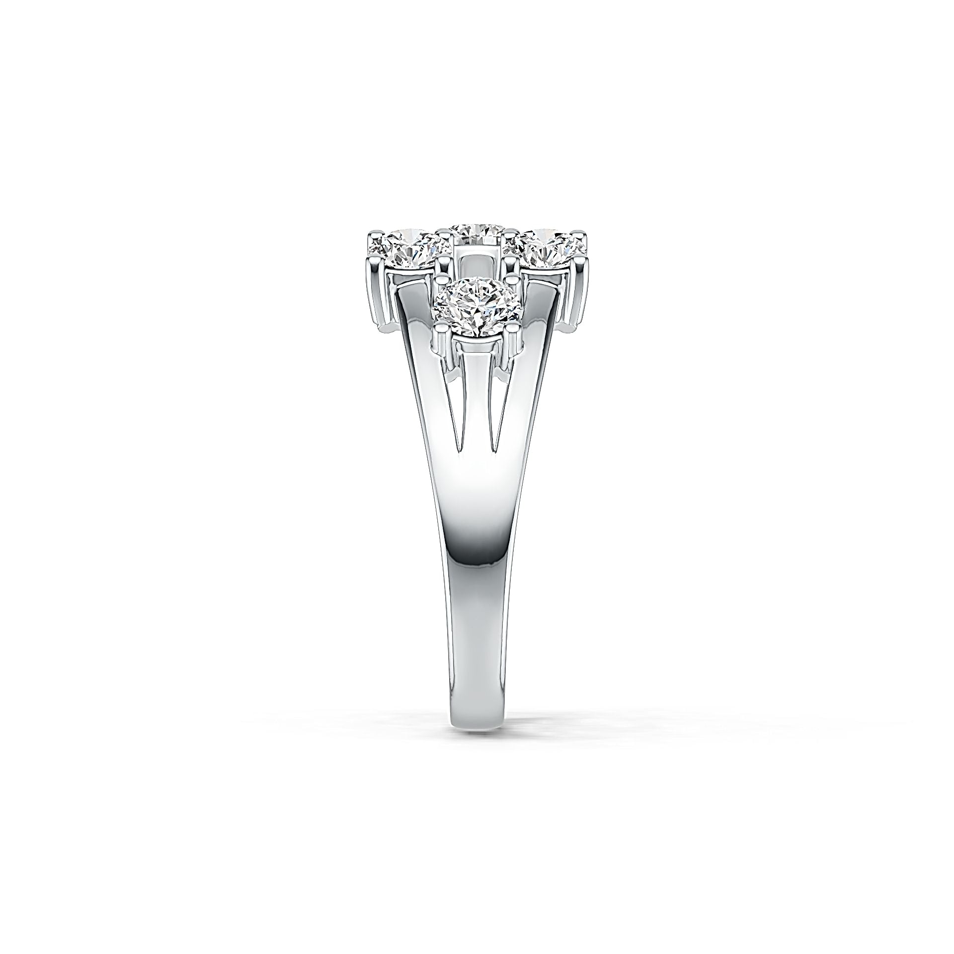 Sterling Silver Semi Mount Ring Setting Round RD 4x4mm DHJ