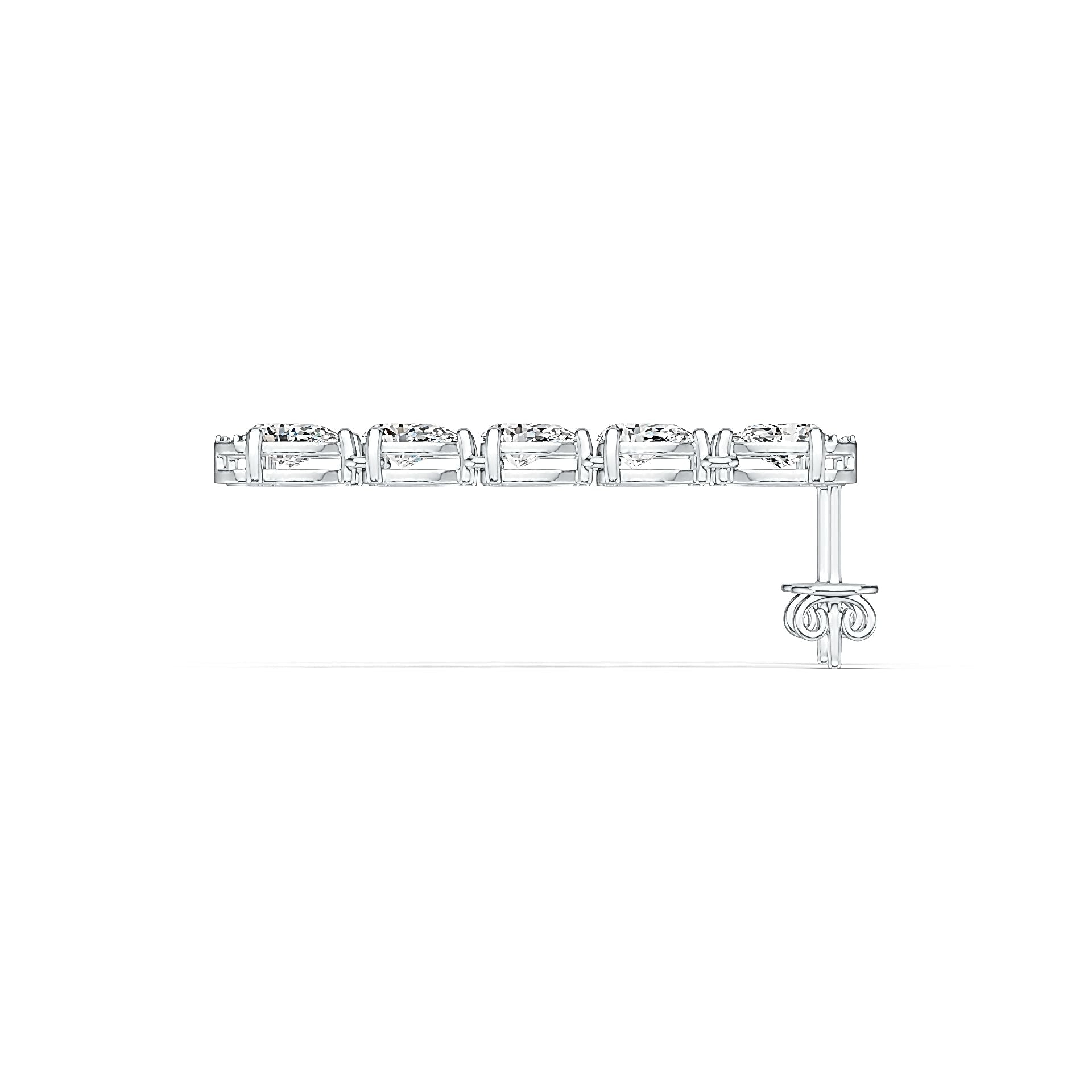 Sterling Silver Semi Mount Earrings Setting Pear PE 6x4mm Syzjewelry