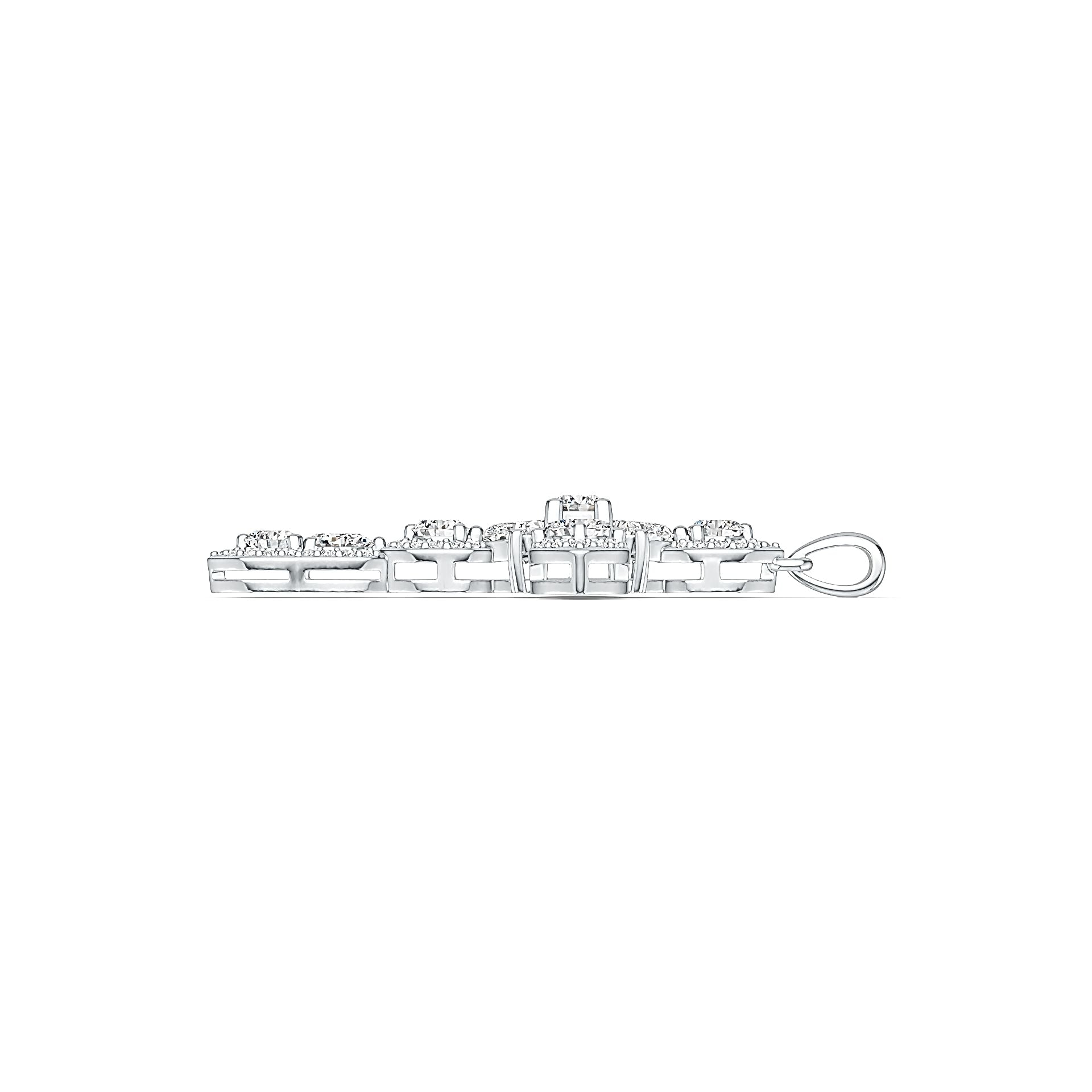 Sterling Silver Semi Mount Pendant Setting Heart HT 5X5mm PE 5X4mm RD 4X4mm DHJ