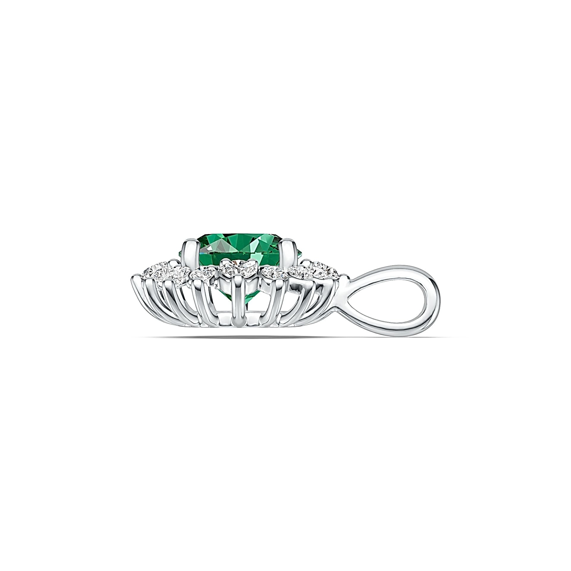 Sterling Silver Semi Mount Pendant Setting Round RD 7x7mm Syzjewelry