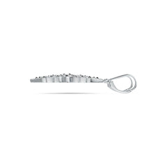 Sterling Silver Dangling Earrings with White Topaz or Moissanite DHJ