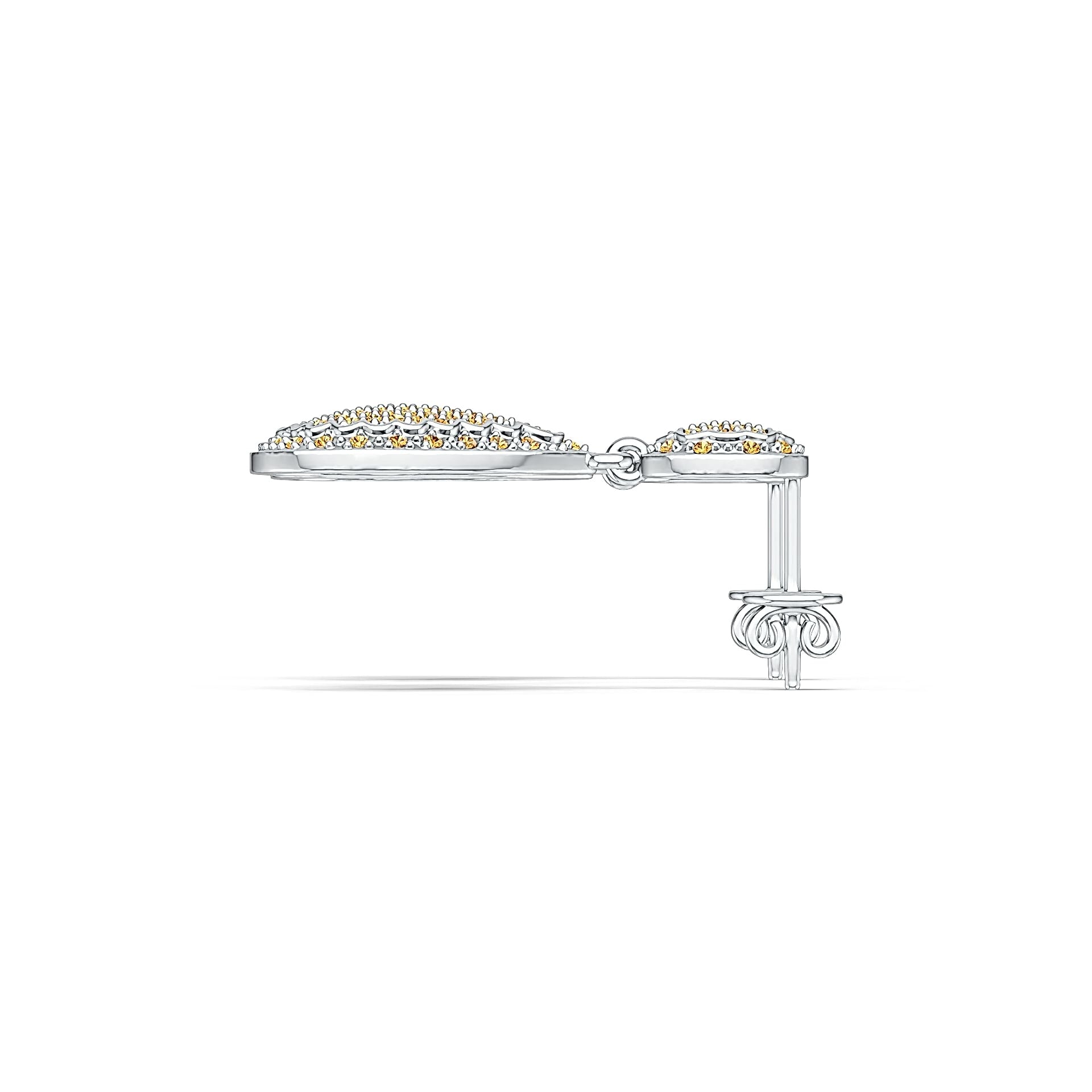 Sterling Silver Semi Mount Earrings Setting Round RD 1.0mm DHJ