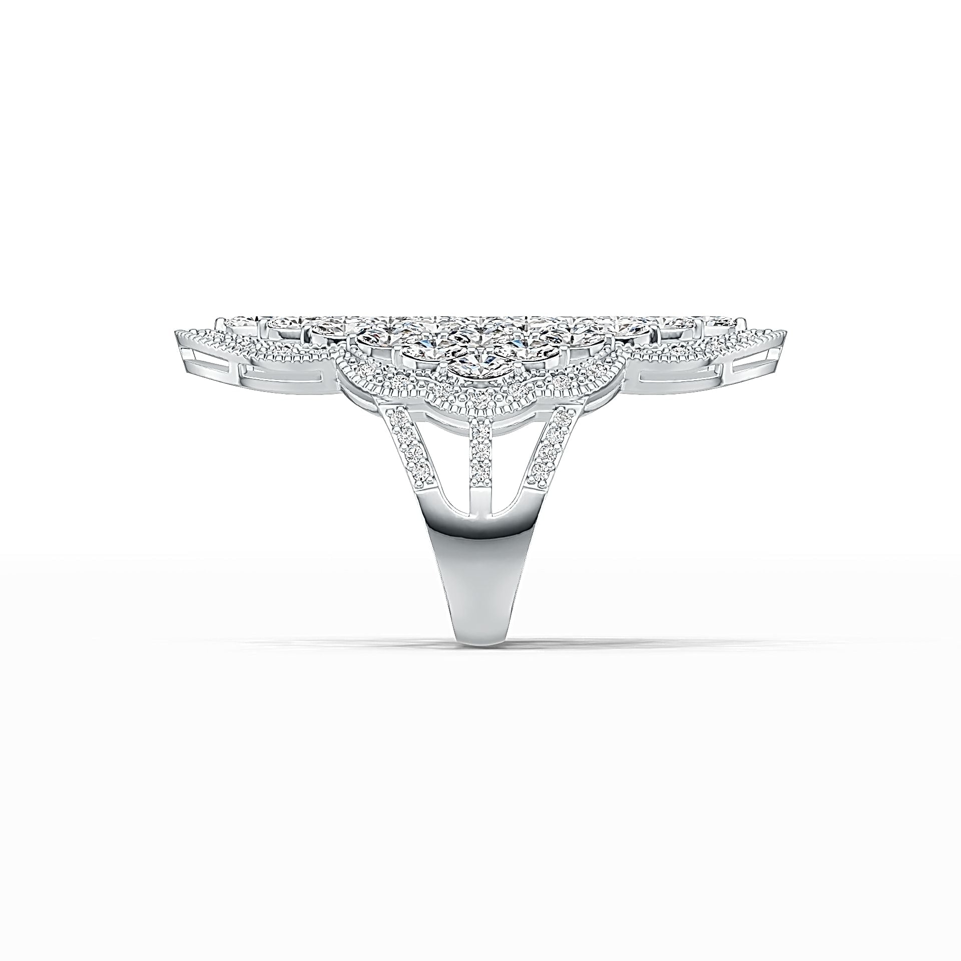 Sterling Silver Semi Mount Ring Setting Marquise MQ 5X2.5mm DHJ