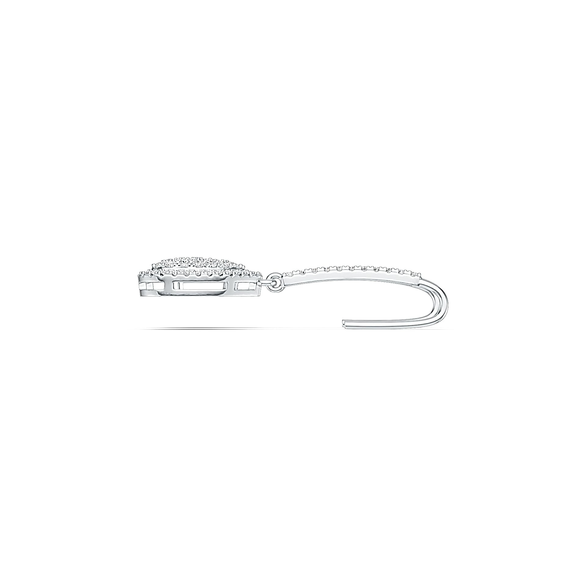 Sterling Silver Dangling Earrings with White Topaz or Moissanite - Syzjewelry