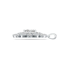 Sterling Silver Semi Mount Pendant Setting Cushion CU 10X8mm DHJ