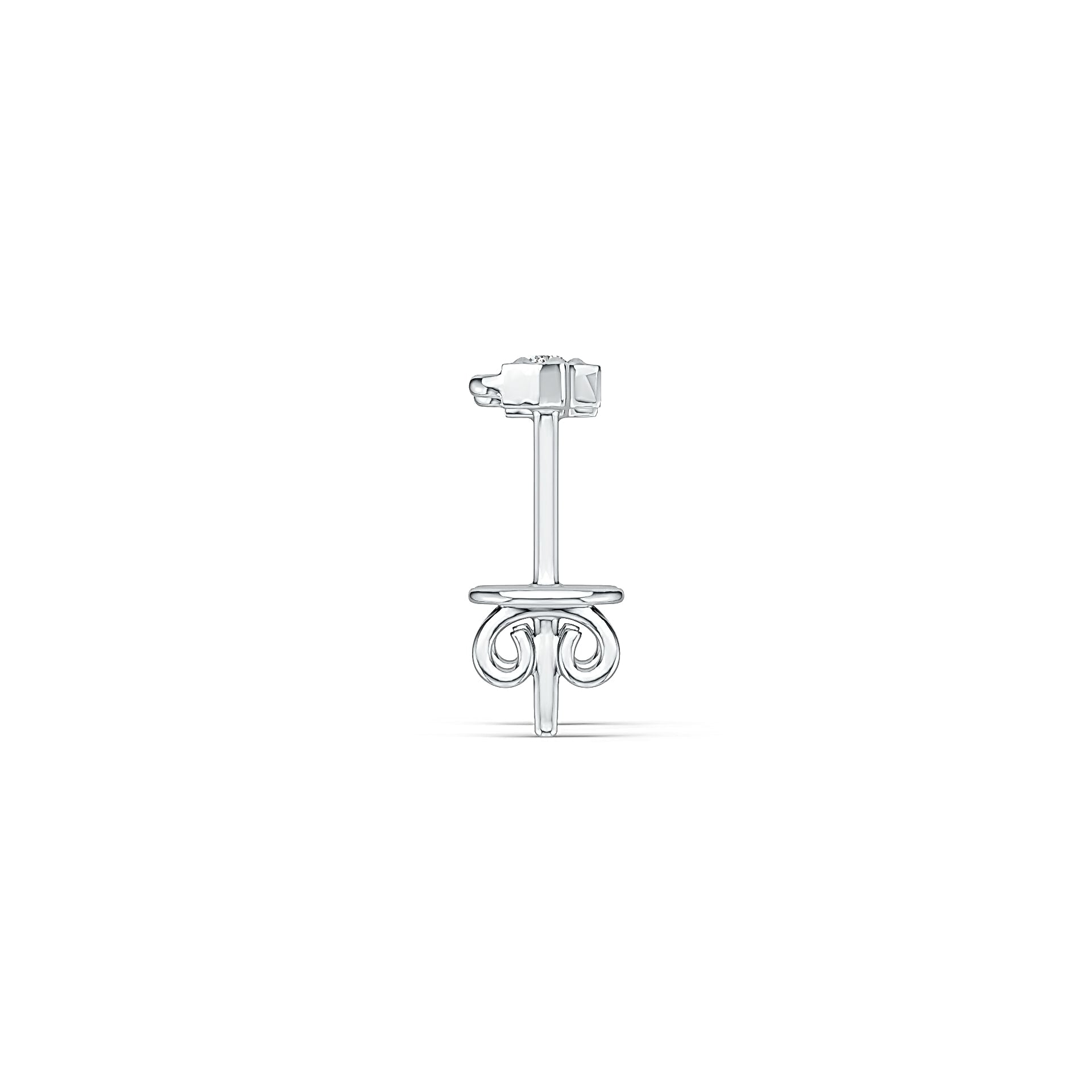 Sterling Silver Star Stud Earrings with White Topaz or Moissanite Syzjewelry