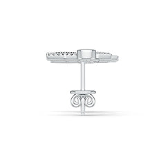 Sterling Silver Semi Mount Earrings Setting Round RD 2.6mm DHJ