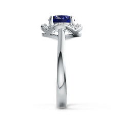 Sterling Silver Semi Mount Ring Setting Round 7X7mm Halo Syzjewelry