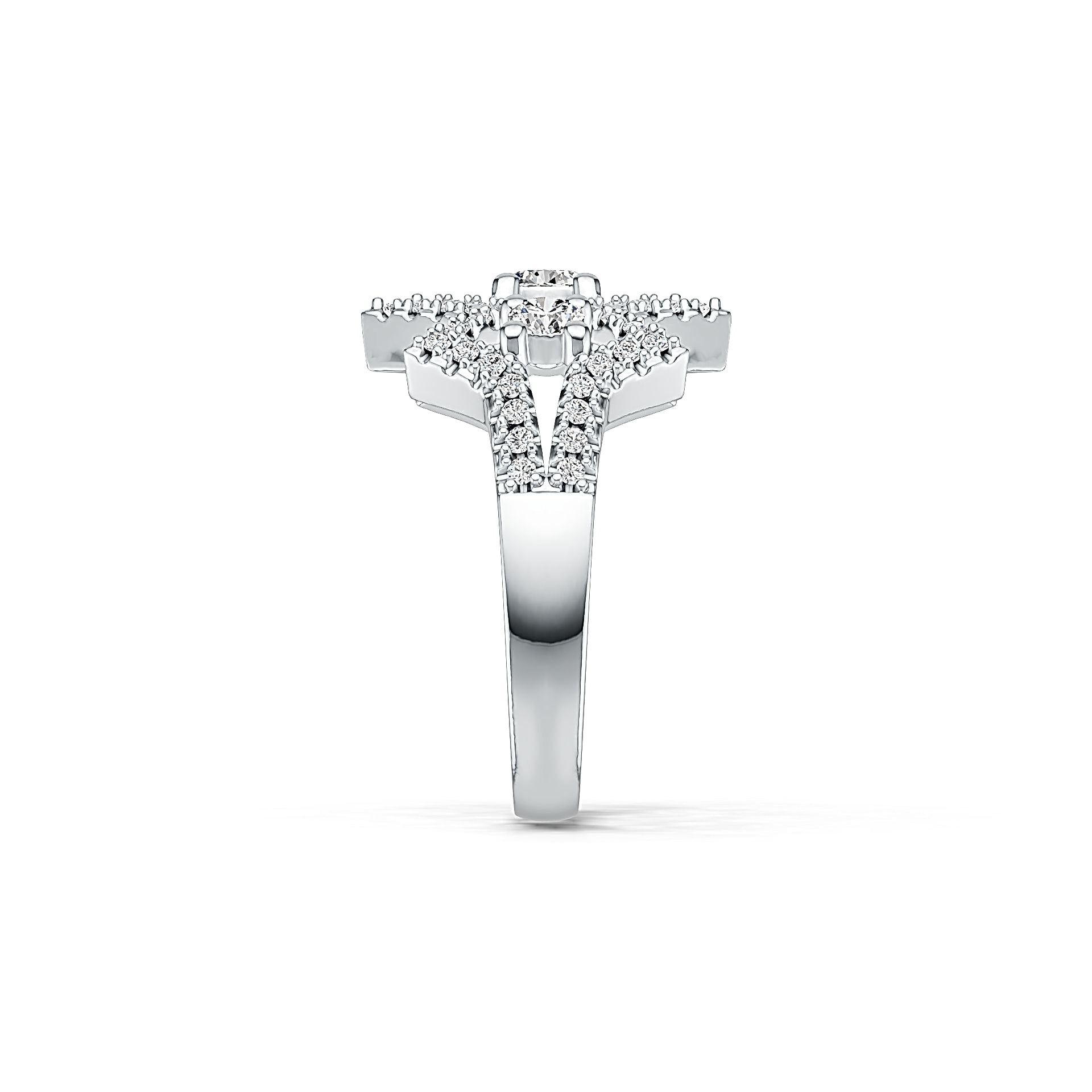 Sterling Silver Semi Mount Ring Setting Round RD 4x4mm DHJ