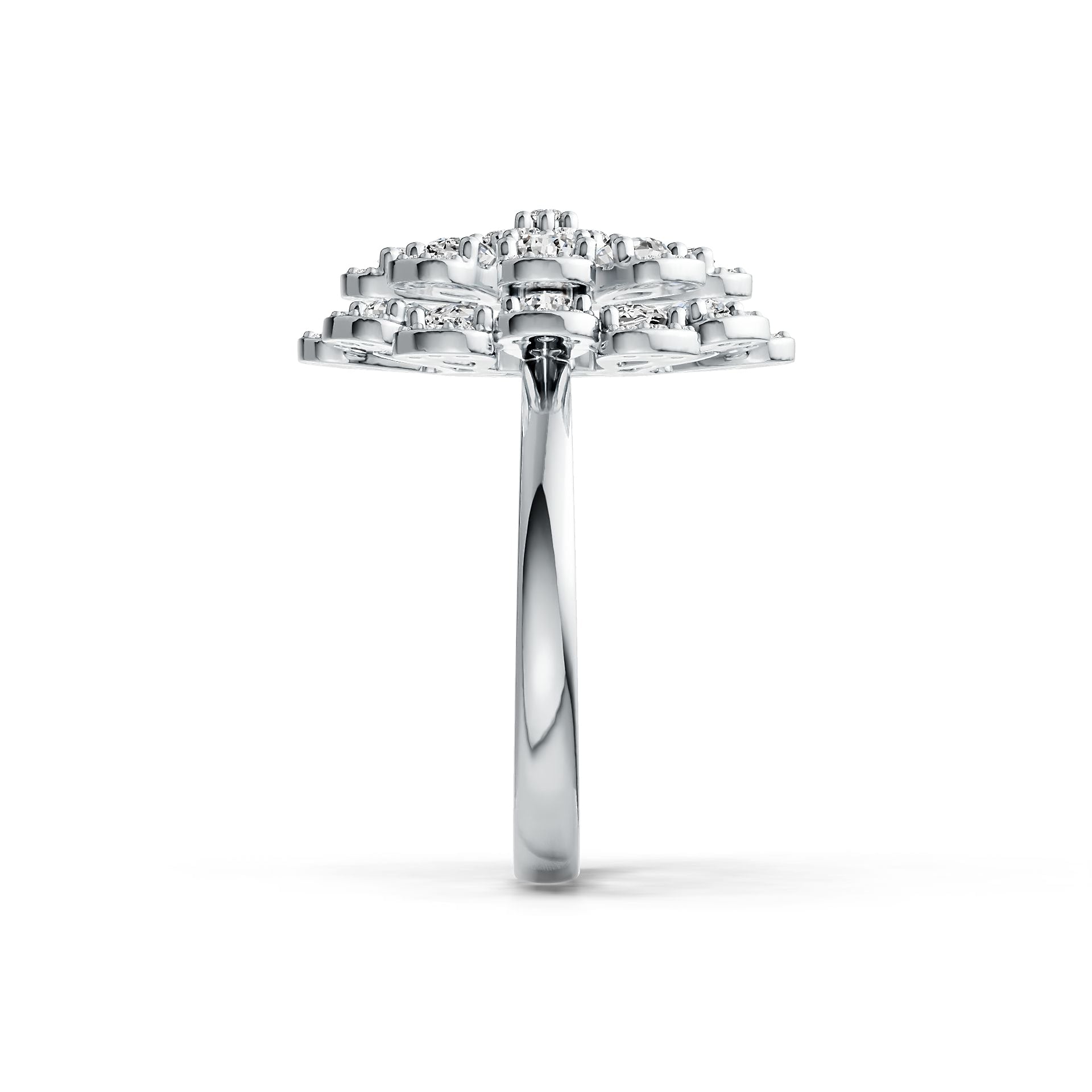 Sterling Silver Semi Mount Ring Setting Pear PE 4X3mm Flower Theme DHJ