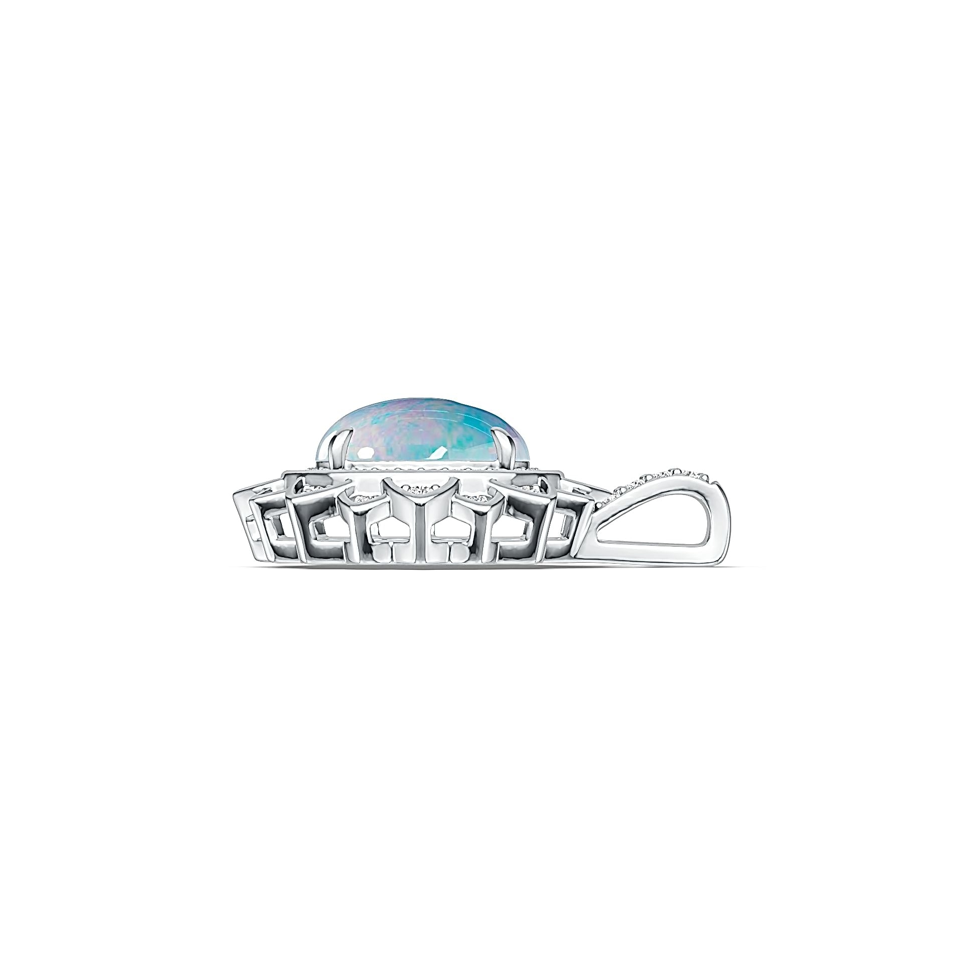 Sterling Silver Semi Mount Pendant Setting Oval OV 10X8mm DHJ