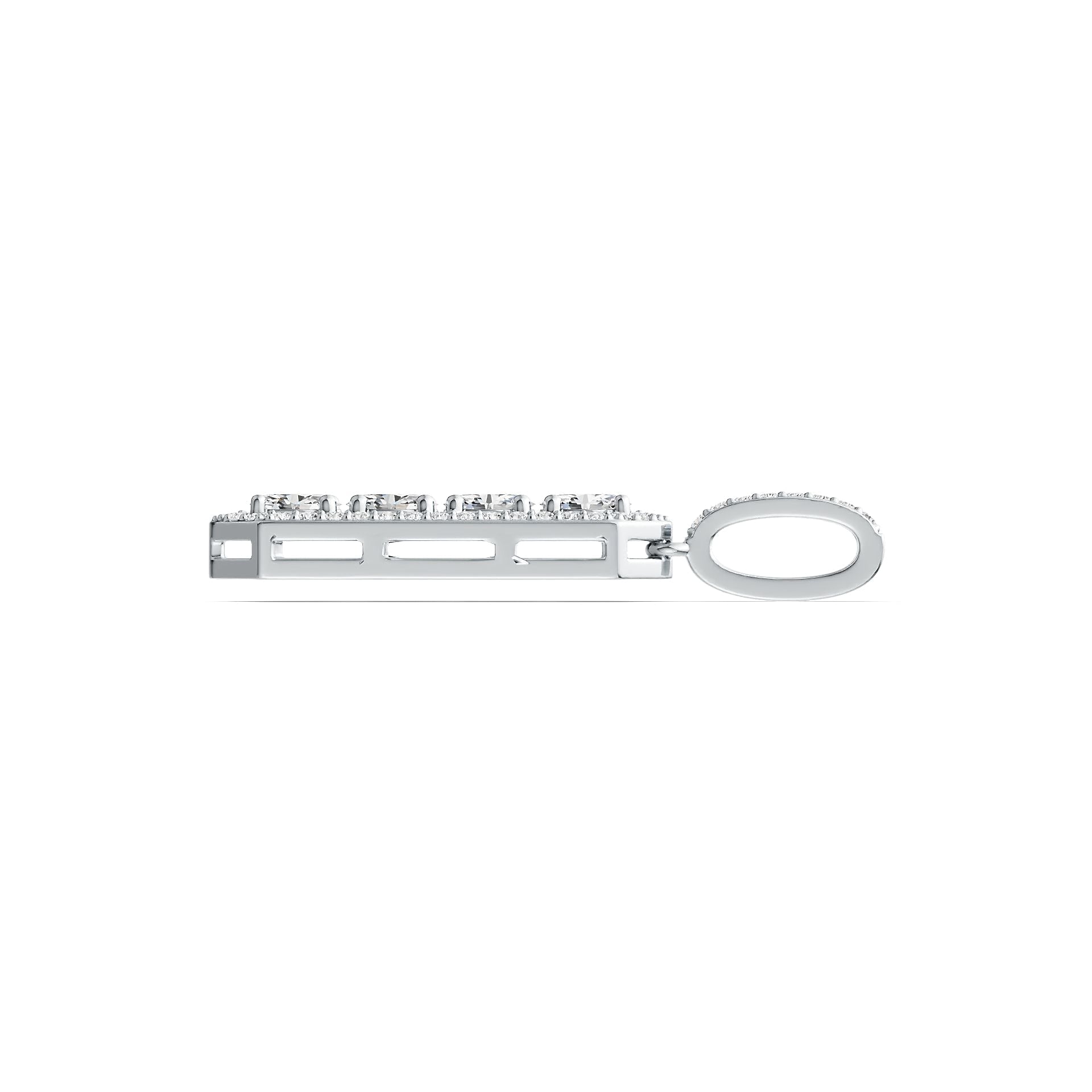 Sterling Silver Semi Mount Pendant Setting Oval OV 5X3mm DHJ