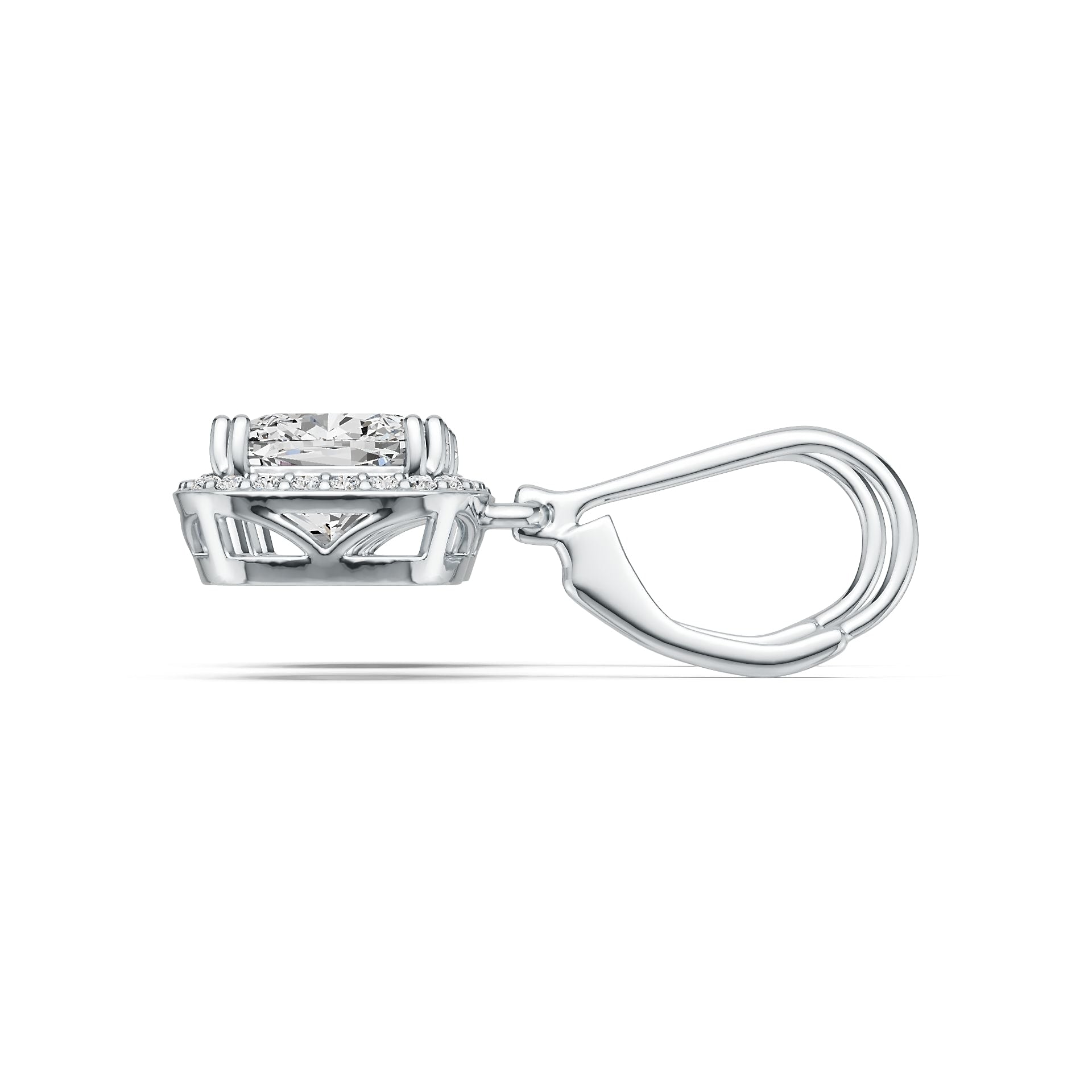 Sterling Silver Semi Mount Earrings Cushion CU 8X8mm Syzjewelry