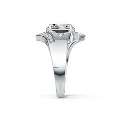 Sterling Silver Semi Mount Ring Setting Oval OV 10x8mm Topaz Bypass Syzjewelry