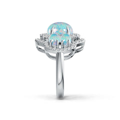 Sterling Silver Semi Mount Ring Setting Oval OV 10X8mm OV 6X4mm Cabochon DHJ