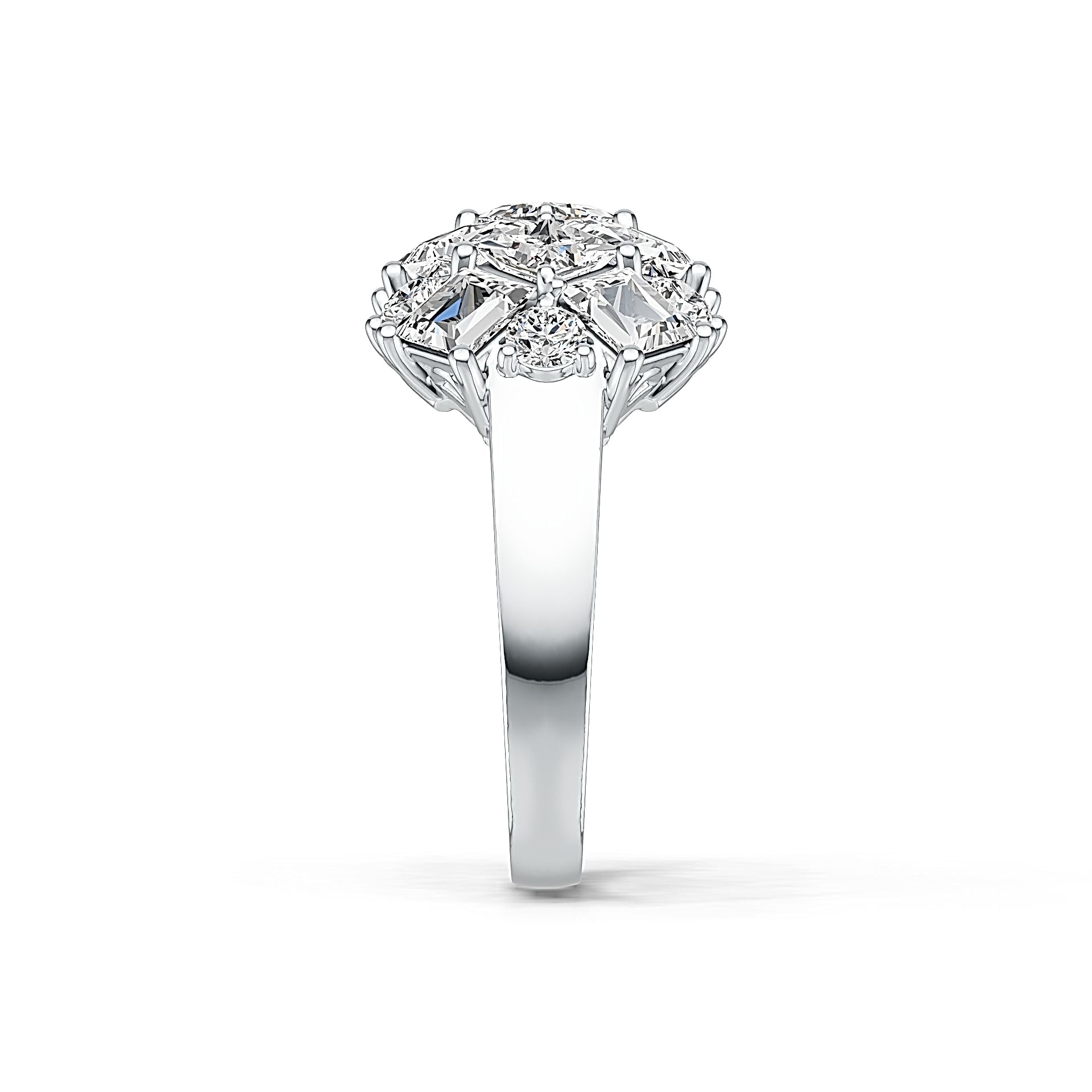 Sterling Silver Semi Mount Ring Setting Princess SQ 4X4mm DHJ