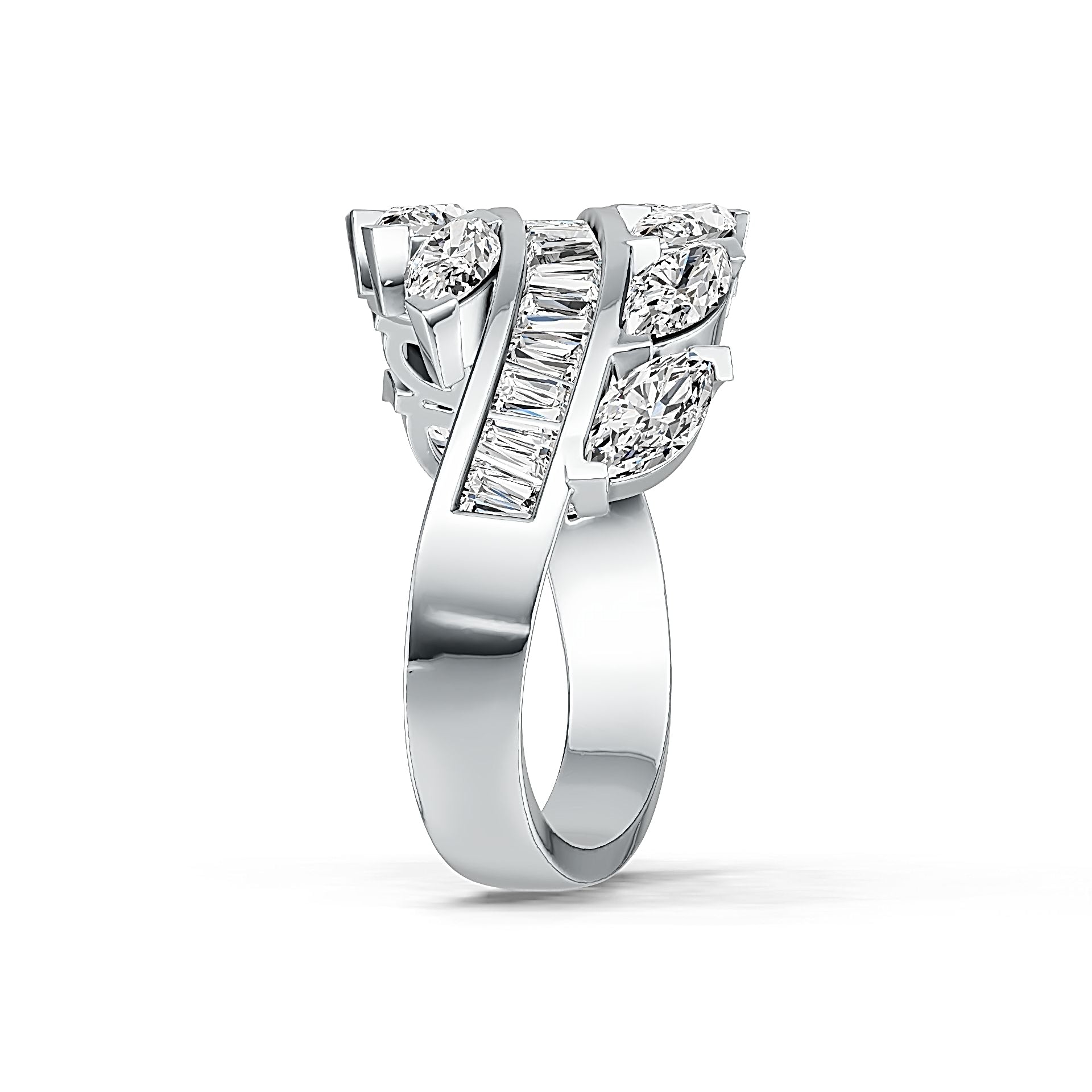 Sterling Silver Semi Mount Ring Setting Marquise MQ 6X3mm DHJ